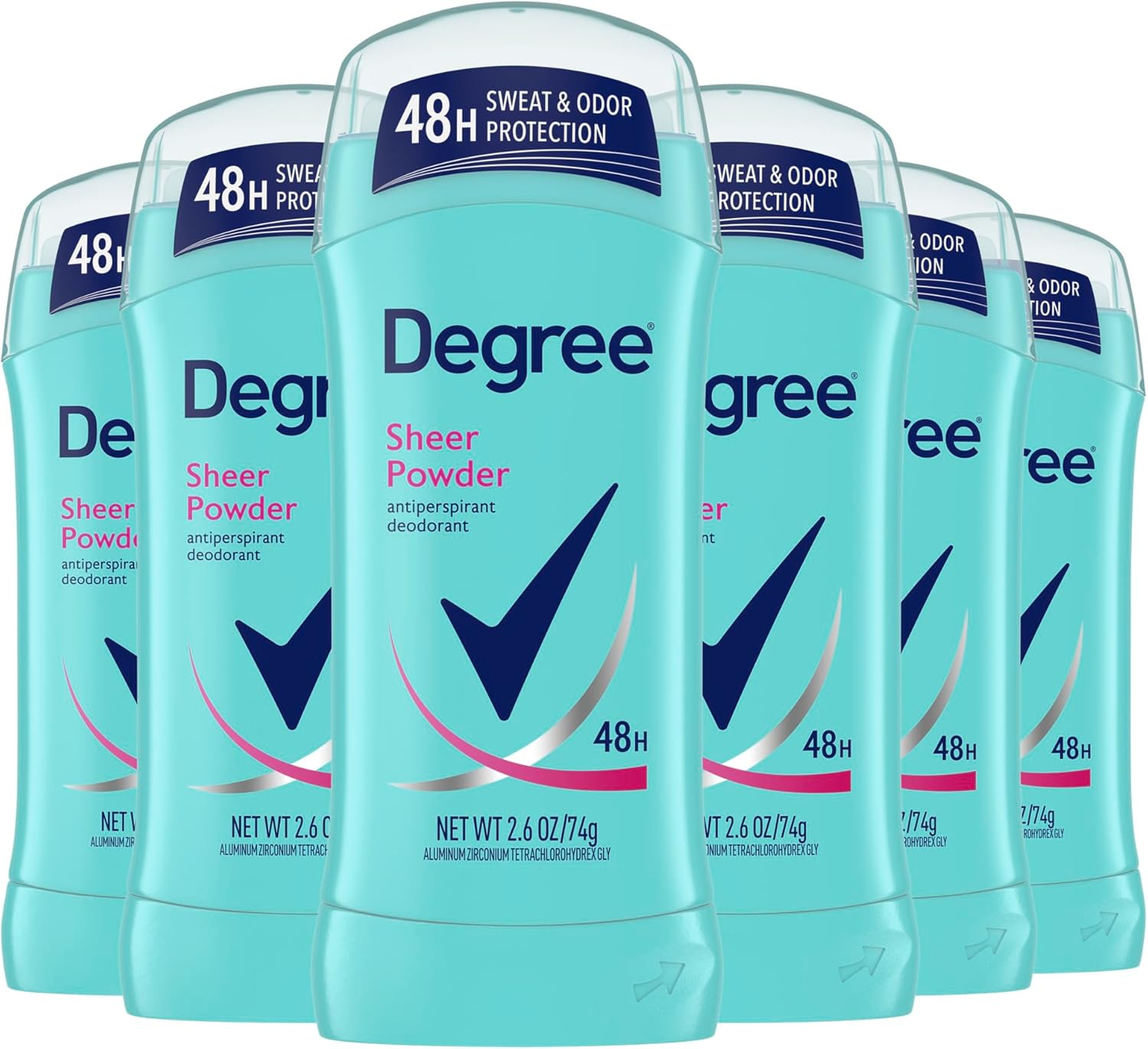 Sheer Powder Invisible Solid Body Responsive Deodorant by Degree for Women - 80Ml Deodorant Powder - Degree for Women Antiperspirant & Deodorant Invisible Solid, Sheer Powder, 80Ml Stick (Pack of 6) image number 4