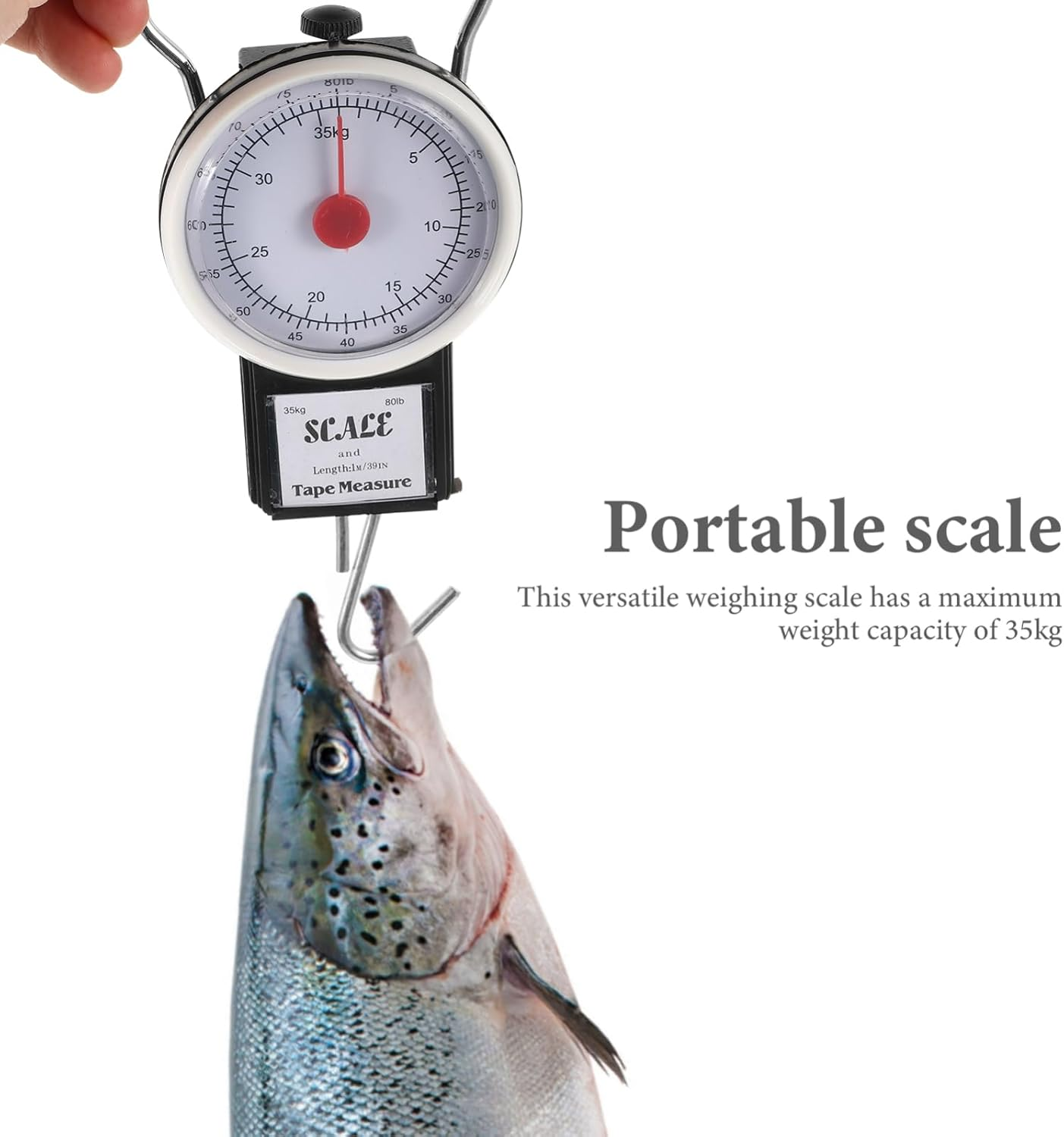 Anneome Digital Portable Luggage Scale Hook Handheld Spring Scale for Weighing Suitcases Maximum Capacity Compact Travel Weighing Tool Lcd Display image number 4