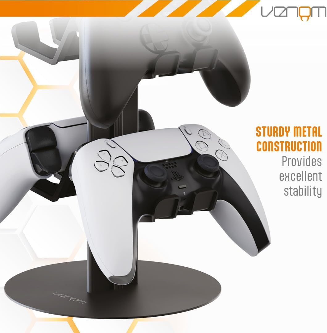 Venom Universeller Headset- & Controller-St&auml;nder | 4-Stufig Verstellbarer Metall-Organizer F&uuml;r Controller Oder Headsets | Gaming-Ablage F&uuml;r Playstation, Xbox, Nintendo Switch image number 3