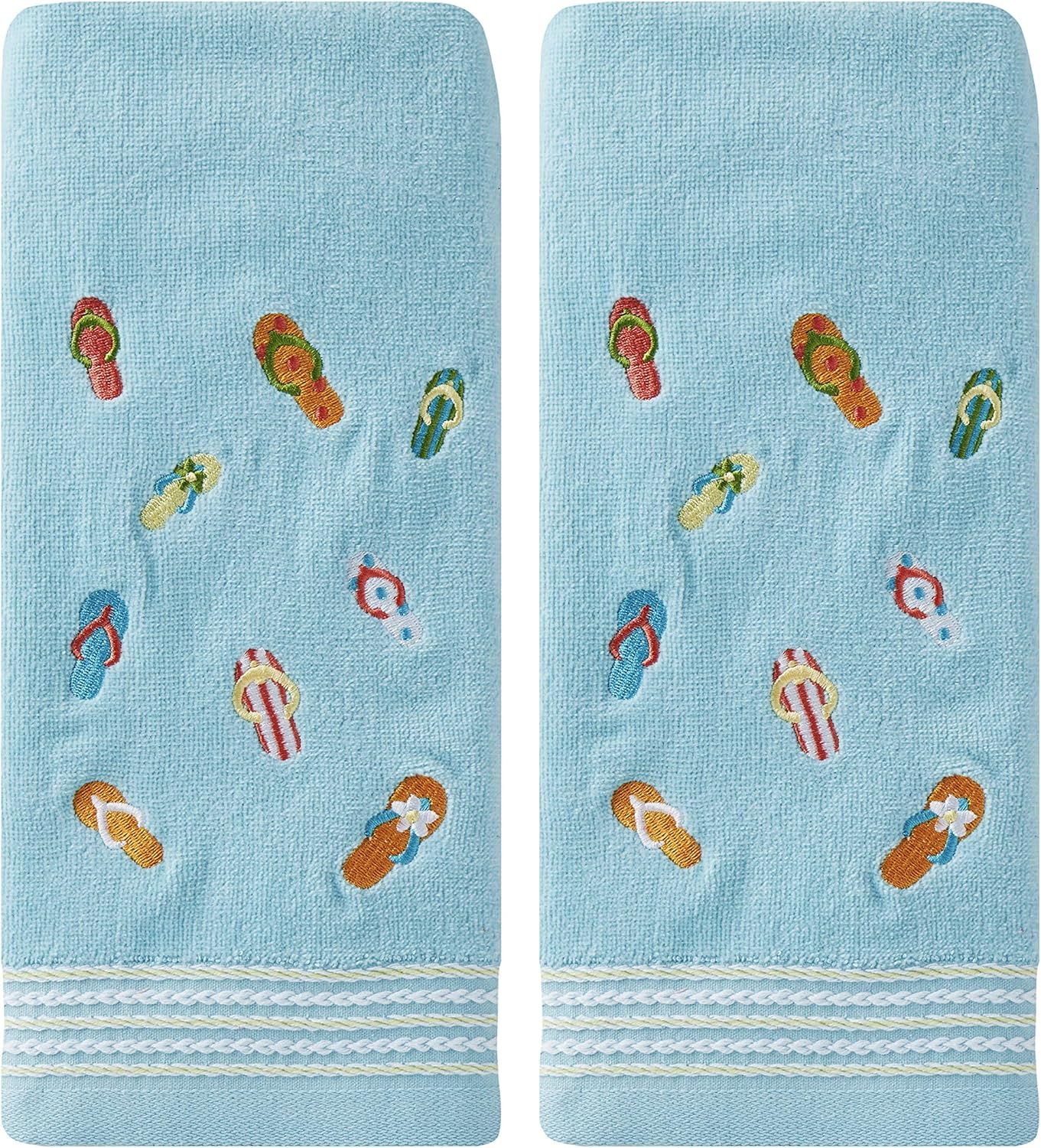 SKL Home by Saturday Knight Ltd. Hello Summer Hand Towel Set, White image number 4