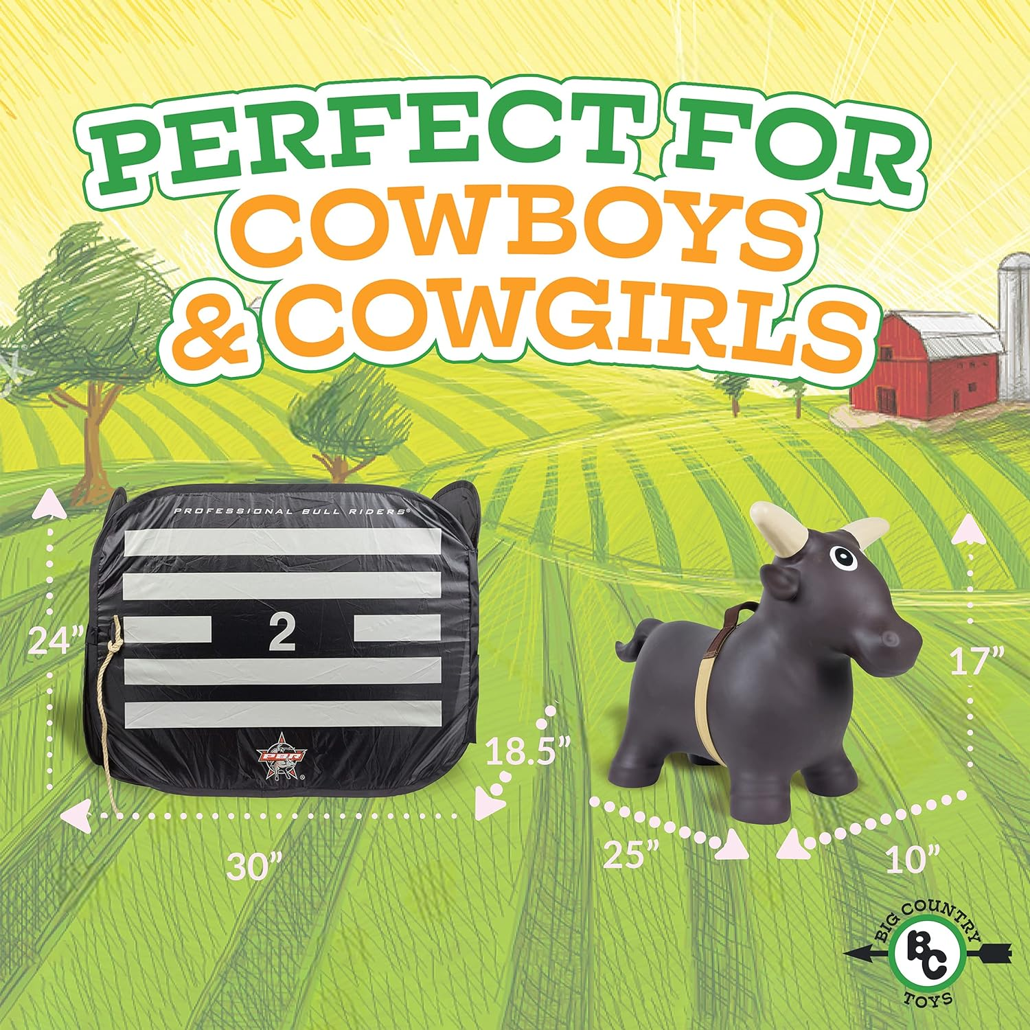 Big Country Toys Lil Bucker & PBR Chute Combo - Kids Hopper Toys - Bull Riding Toys & Rodeo Toys image number 6