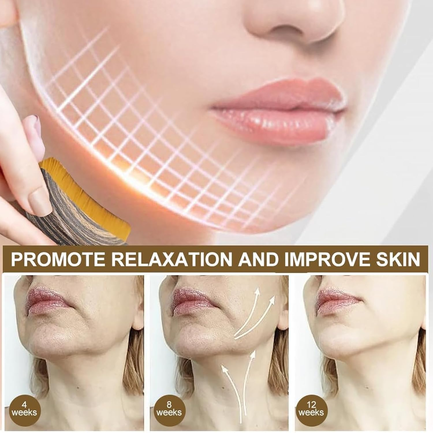 Weidllys New Lymphatic Contour Face Brush, Dry Brushing Face Brush, Lymphatic Drainage Massager for Face, Chin & Jawline Sculpting, Ergonomically Designed to Fit the Skin and Relieve Fatigue (2PCS) image number 3