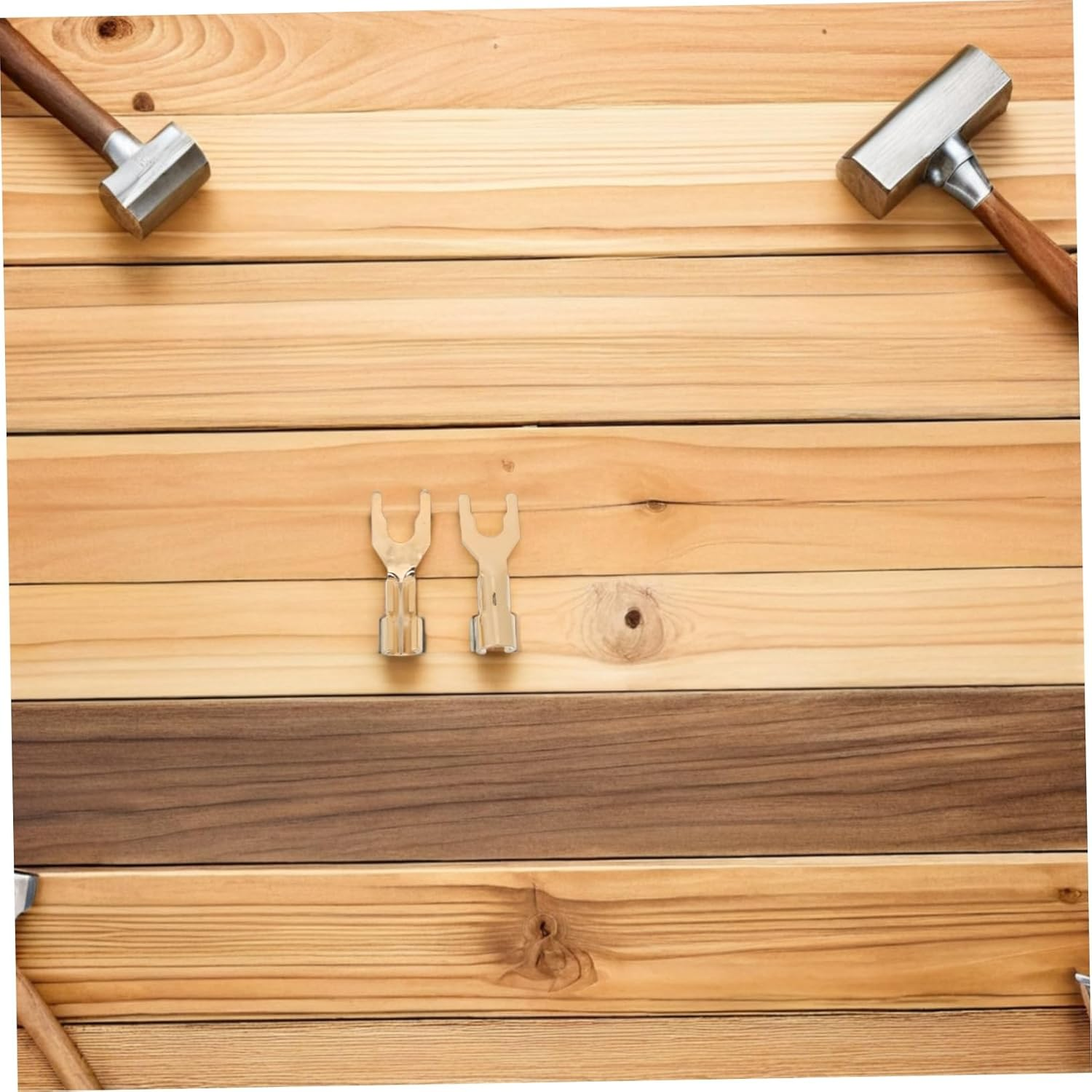 Ifundom 2Pcs Speaker Spade Connectors: Hifi Speaker Wire Connectors - Y Spade Plugs for Audio Amplifiers Home Theater and Recording Studios image number 1