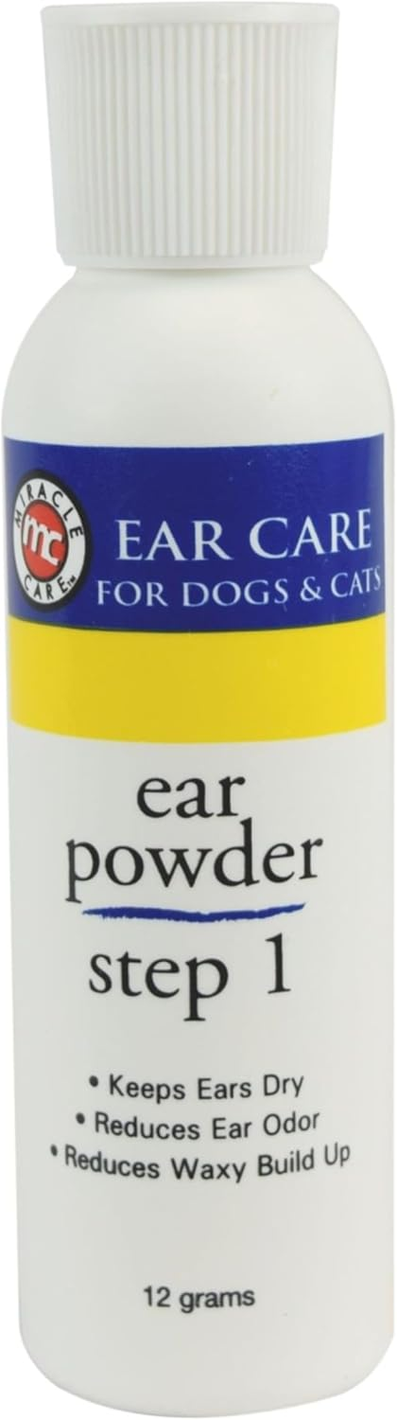 Miracle Care Ear Cleaner for Dogs and Cats, 8 Ounce, Reduces Ear Odor and Waxy Build Up, Gentle and Non Staining - 12 G (Pack Of 1)