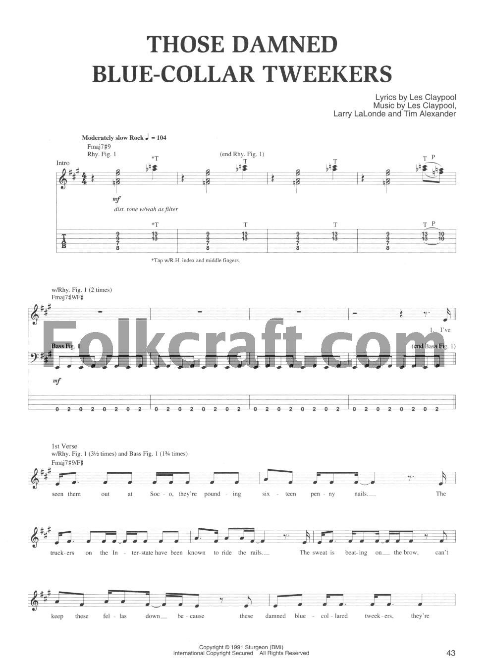 PRIMUS ANTHOLOGY O-Z: for Guitar and Bass