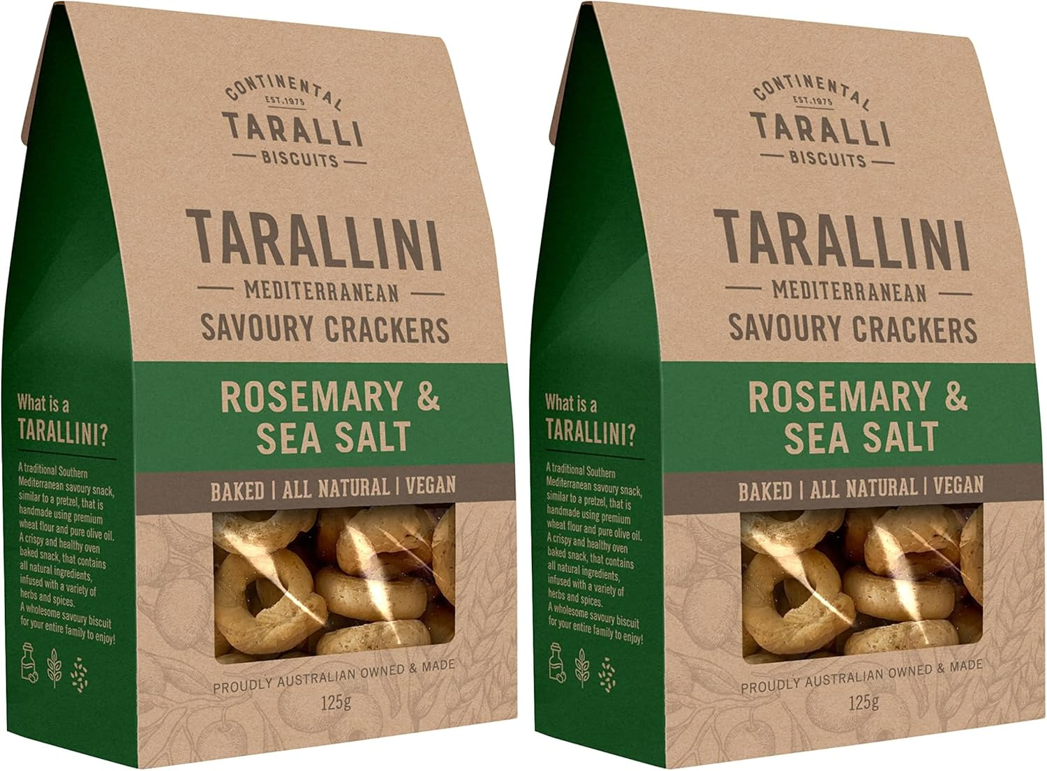 Continental Taralli Biscuits, Tarallini Parmesan Cheese and Onion Crackers, 125 G image number 3