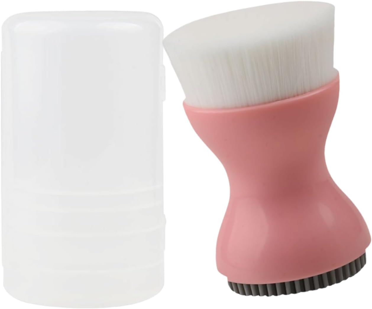 Facial Brush - Double-Ended 2.8 Inch Silicone Cleansing Tool | Face Cleanser Brush | for Home Bath Time Travel Vacation Hotel Daily Night Morning Work