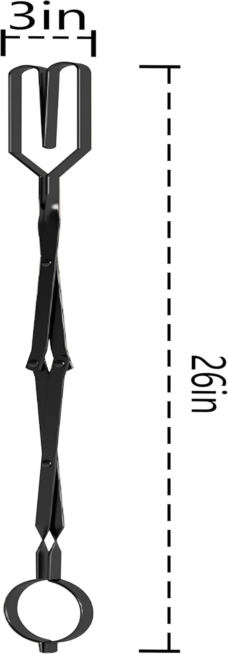 Kingson Arc Design Fireplace Tools, 26'' Firewood Tongs Log Grabber with Handcrafted Wrought Iron for Indoor Fireplace/Outdoor Fire Pit Campfire image number 5