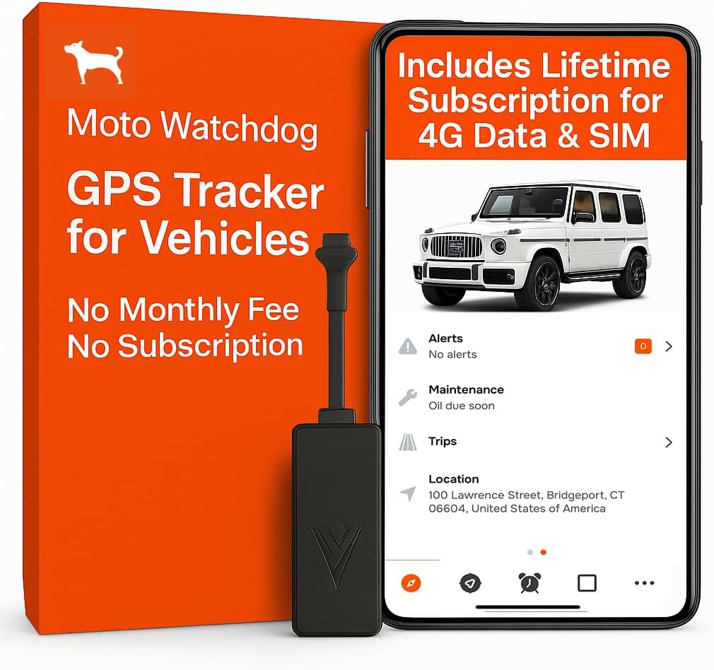 Wired GPS Tracker for Vehicles, No Monthly Fee, No Subscription, 4G SIM and Data Included, Business Fleets, Quick Install, Speeding Alerts, Mileage Tracking, Trip History, USA Developed, Moto Watchdog image number 3