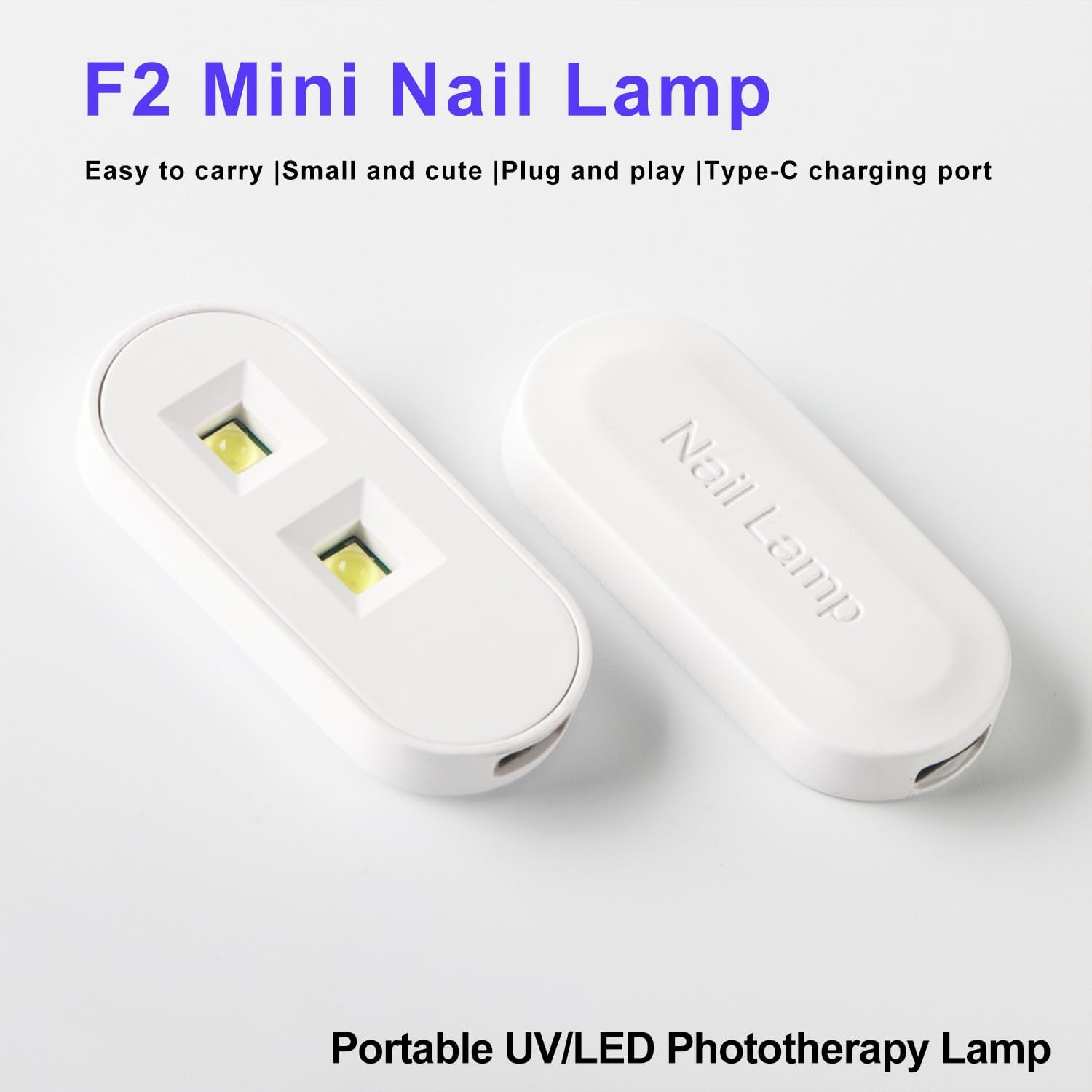 MUSILAN Mini Nail Lamp for Gel Nails 6W Portable USB Gel Nail Dryer UV/LED Nail Light for Curing All Gel Polishes, Polygel, UV Nail Glue Gel Quick-Drying UV Nail Lamp for Single Finger image number 5