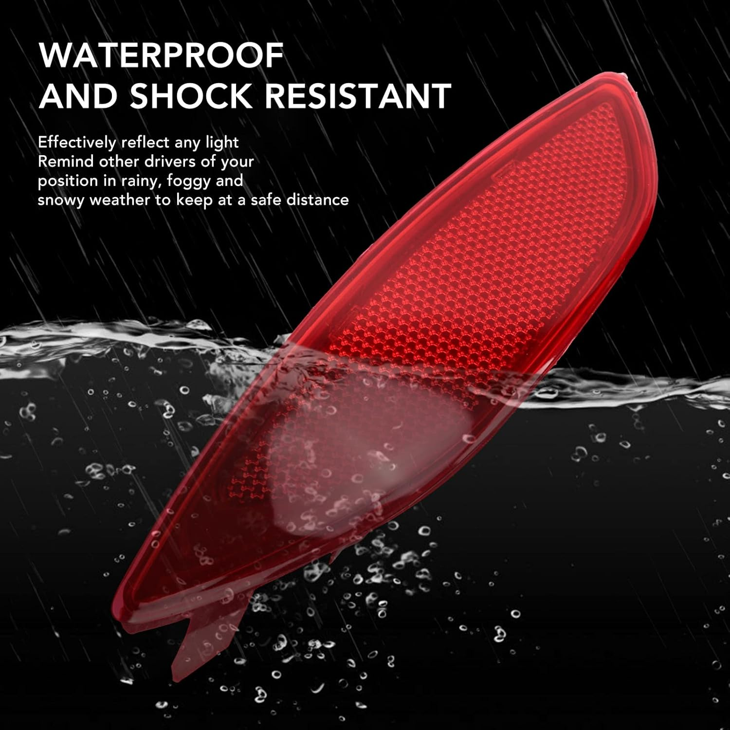 Rear Bumper Reflector Red Warning Rainproof Shock Proof Replacement for Accent LE SE (Left: 924051R000) image number 3
