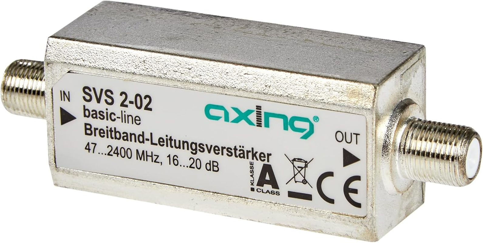 Axing SVS 2-02 Broadband Inline Amplifier 20 Db Satellite and Terrestrial (47-2400 Mhz) image number 5