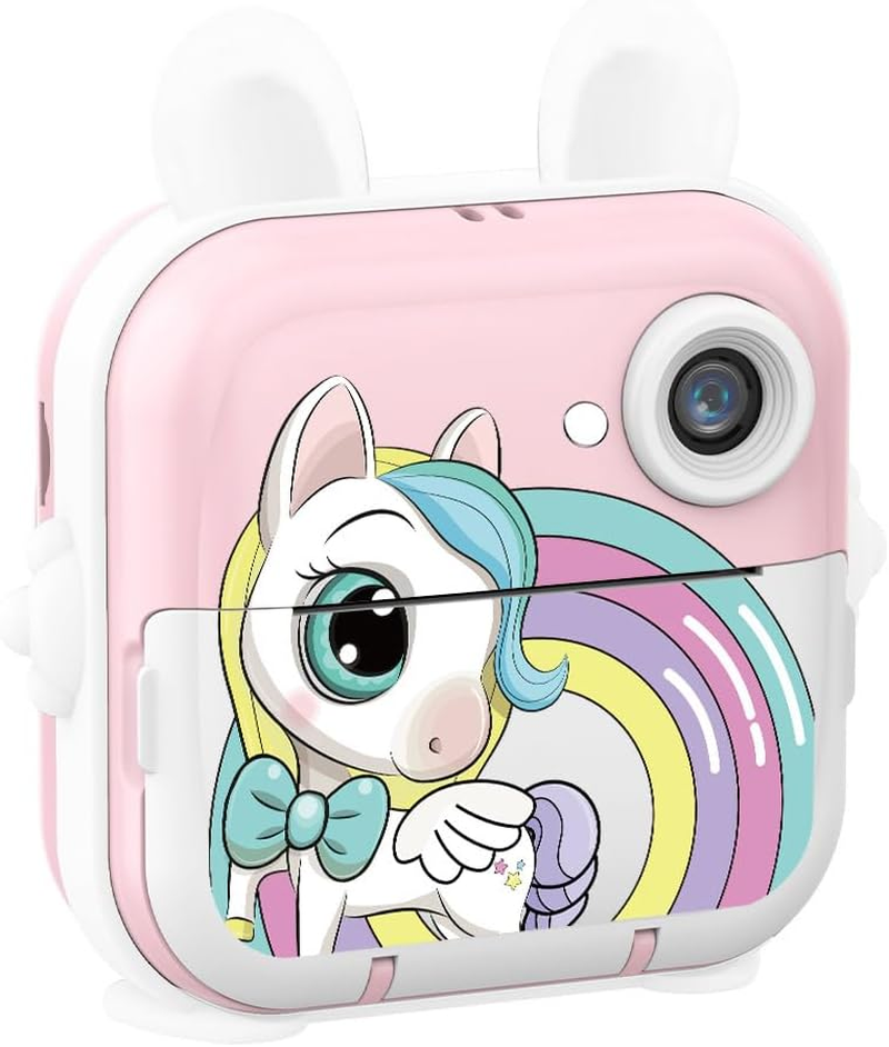 PTHTECHUS&reg; Kids Camera Instant Print, 2.4 Inch IPS 1080P Instant Camera for Kids, 48MP HD Digital Video Recorder with 32GB SD Card, Christmas Birthday Portable Toy for Age 3-12 Girls Boys ﻿ (Pink) image number 1