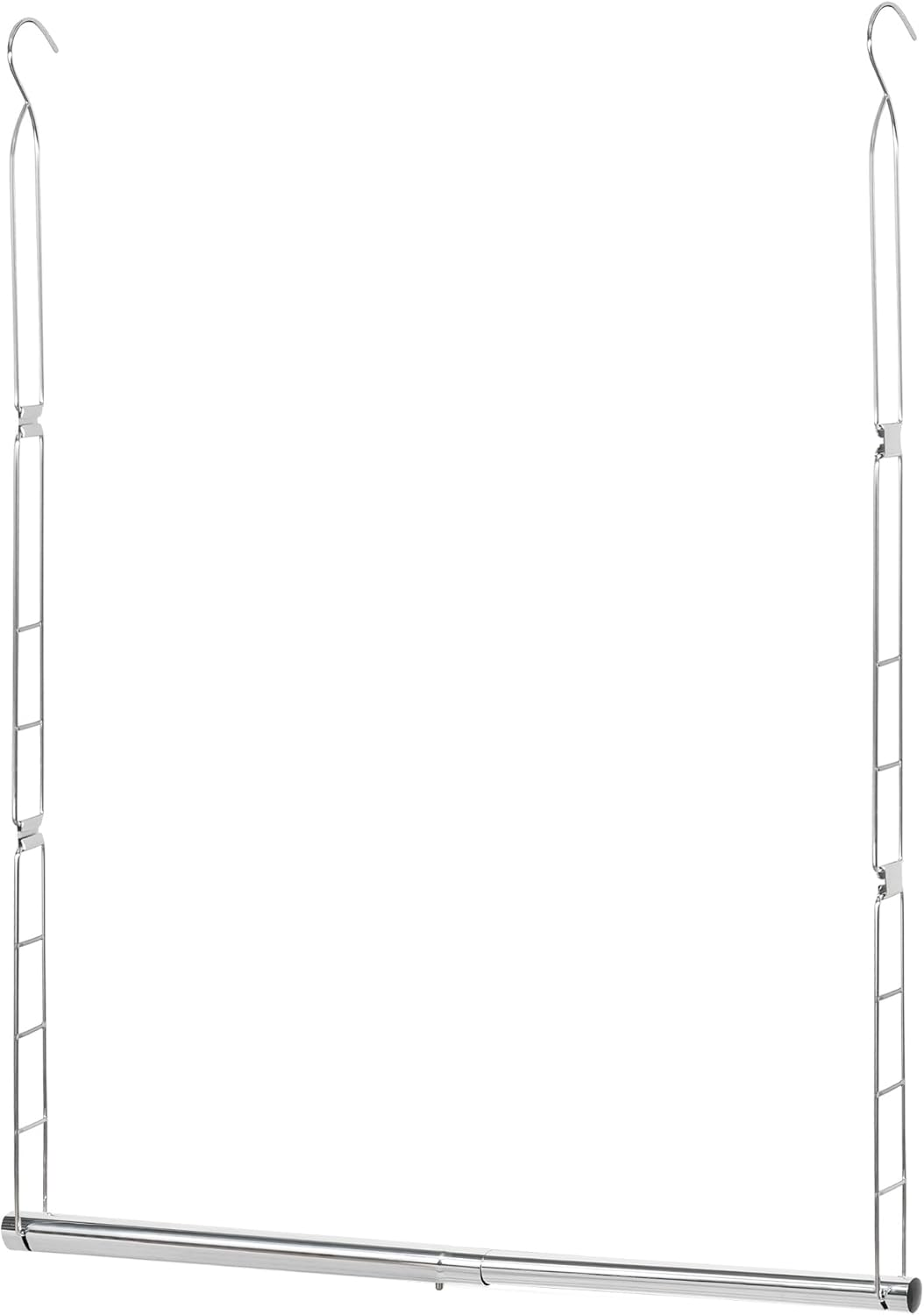 STORAGE MANIAC Hanging Closet Rod, Adjustable Width and Height Closet Hanging Organizer, Space-Saving Clothes Hanging Bar, Closet Extender Hanging Rod Double Closet Hanging Rod, 1 Pack Chrome image number 2