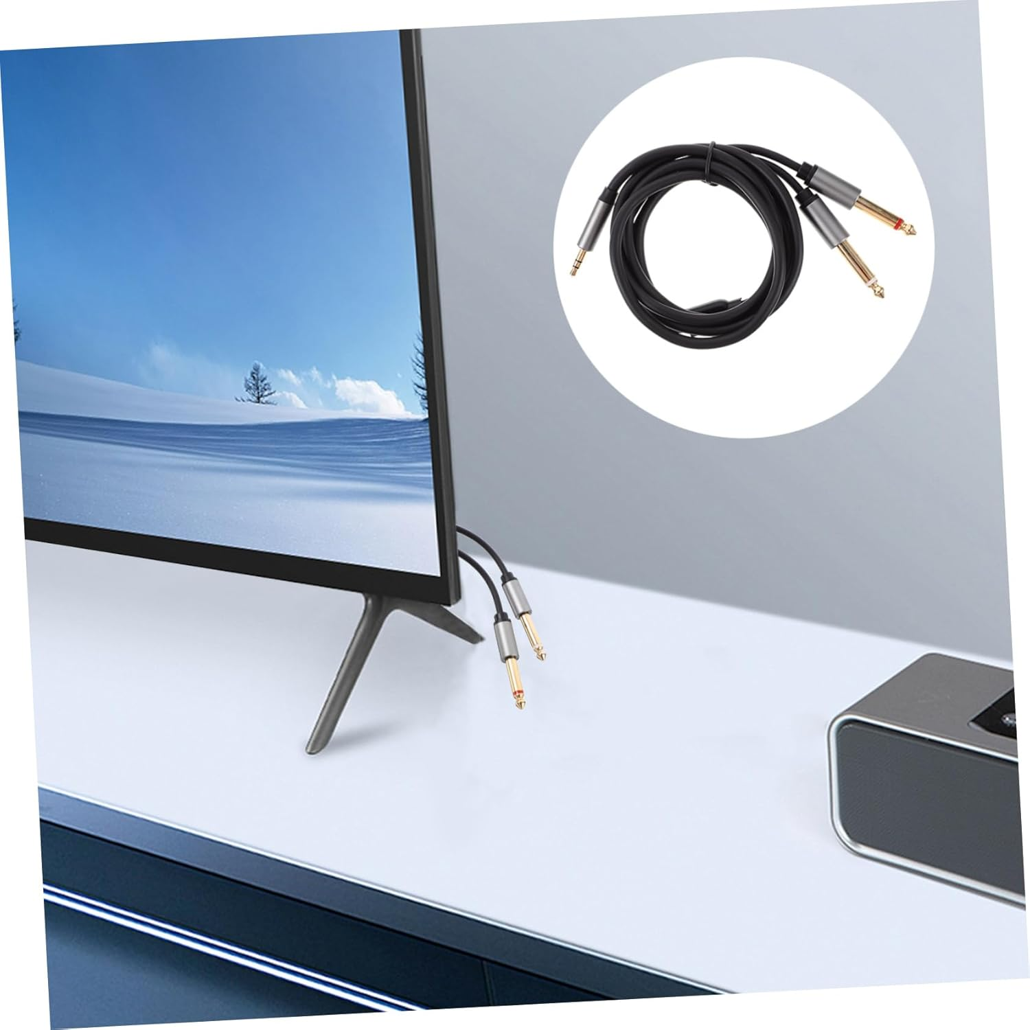 CONGARTENO 3.5Mm to 6.5Mm Audio Cable Stereo Splitter for Computer Laptop and Home Audio Systems image number 5