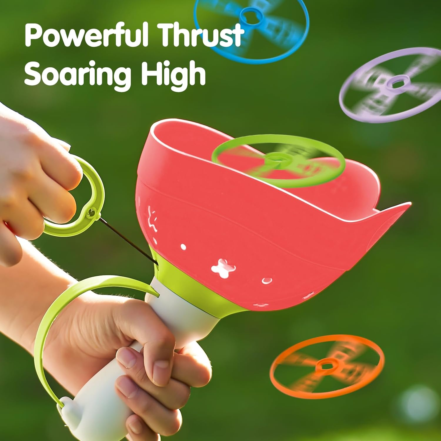 Kids Outdoor Toys for 3 4 5 6 7 8 Years Old Boys Girls, Flying Discs Launcher Toys Manual Capture Catching Games, outside Toy for Toddlers Age 3-5 6-8, Outdoor Play Equipment Summer Gifts image number 3