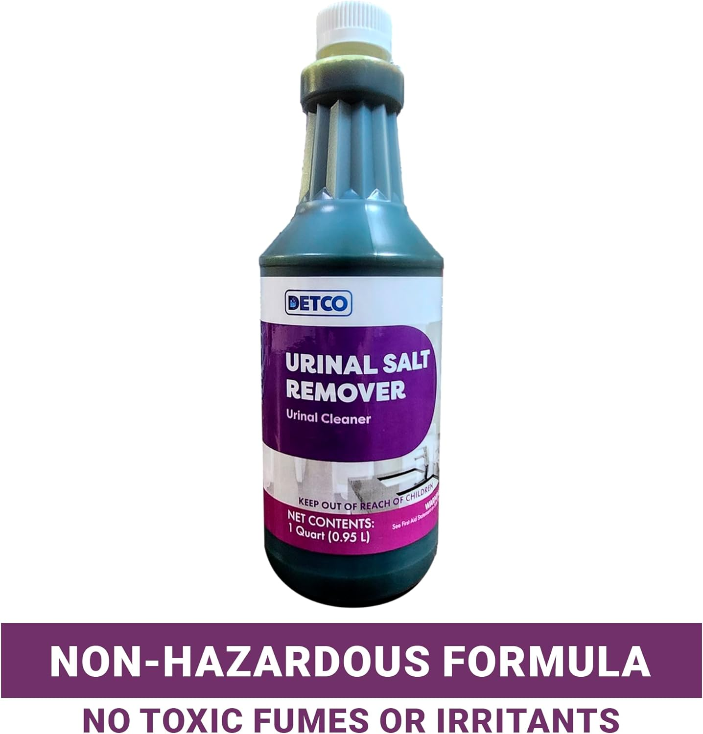 Urinal Salt Remover Concentrate | Safe on Pipes & Plumbing - Controls Odors - Cleans Rust, Scale, and Uratic Salt Build-Up - 1 Quart image number 3