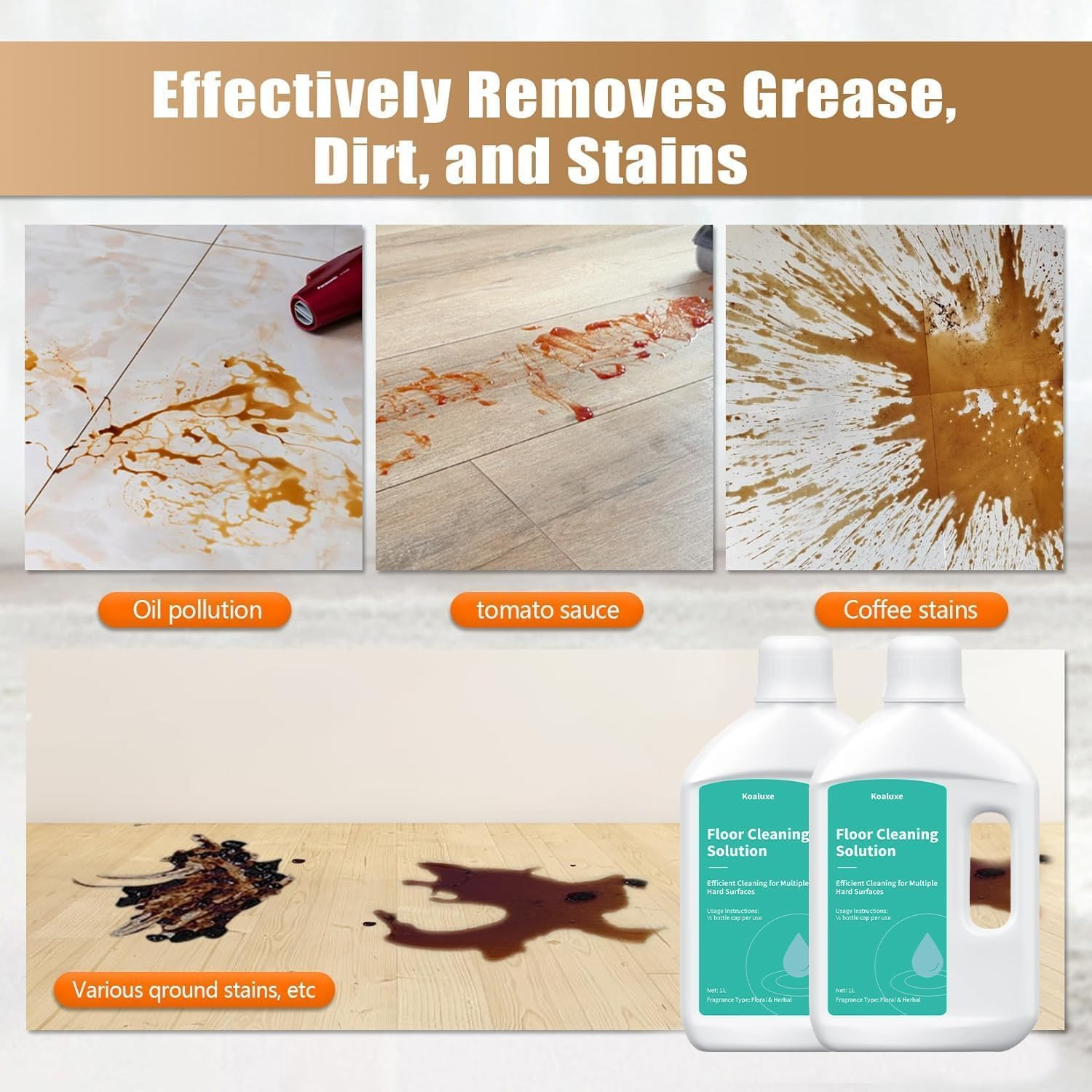 Floor Cleaning Solution,2-Pack,1000Ml/33.8 Fl Oz,Compatible with Dreame X40 Ultra/X50 Ultra/L40 Ultra/L10Spro Ultra Heat/X30 Ultra Robot Vacuum Floor Cleaner Liquid Refill image number 3