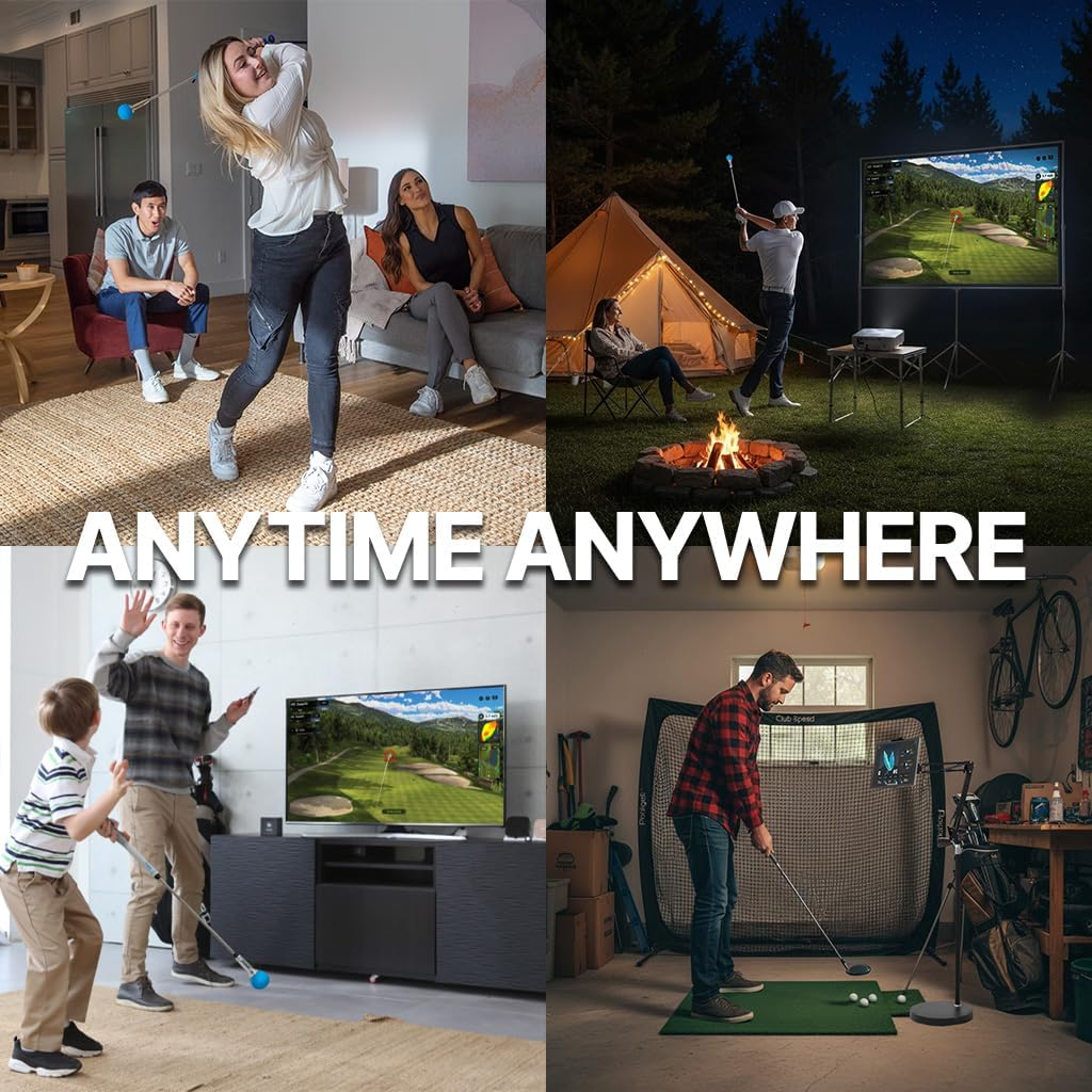 PHIGOLF Home Golf Game Simulator: Enjoy Interactive Golfing with Motion Sensor and Swing Stick for Indoor and Outdoor Fun image number 6