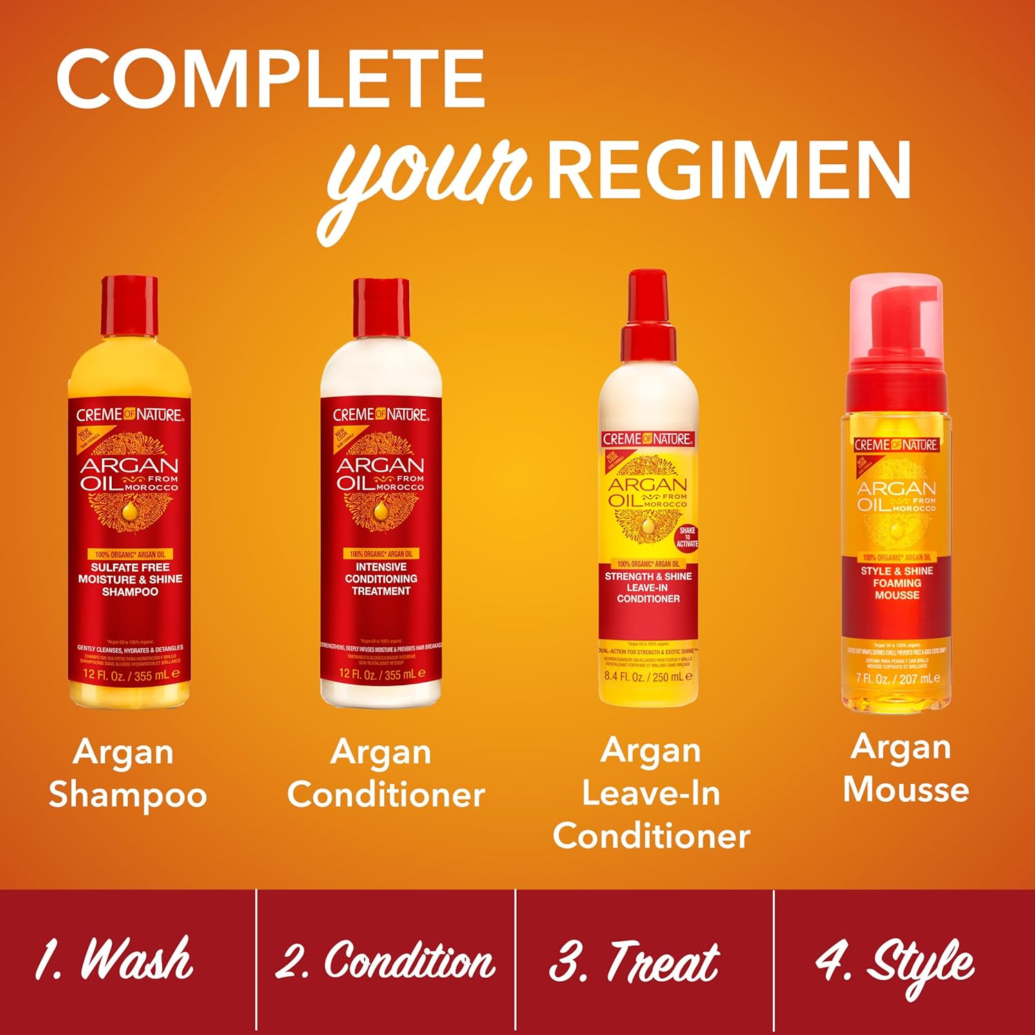 Creme of Nature, Argan Oil Moisture & Shine Curl Activator Cr&egrave;me, Argan Oil of Morocco, 12 Fl Oz image number 5