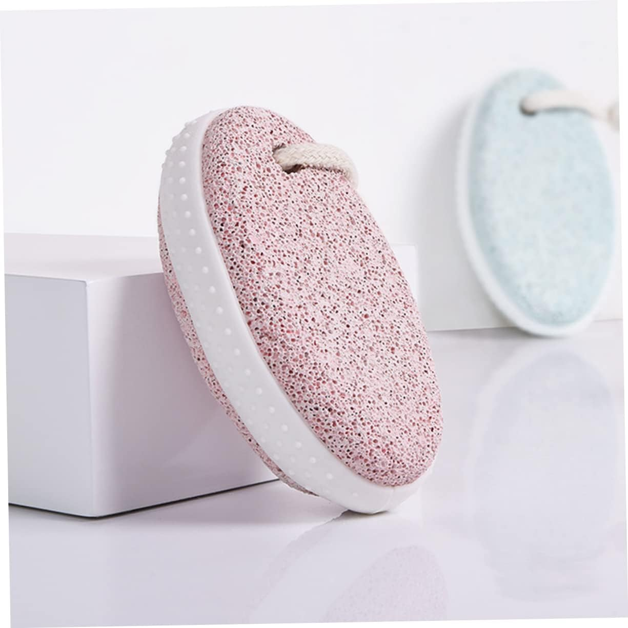 CALLARON Oval Pumice Stone Foot Grinding Stone Dead Skin Remover Foot Care Tool Pink Scandinavian Style Callus Treatment image number 4
