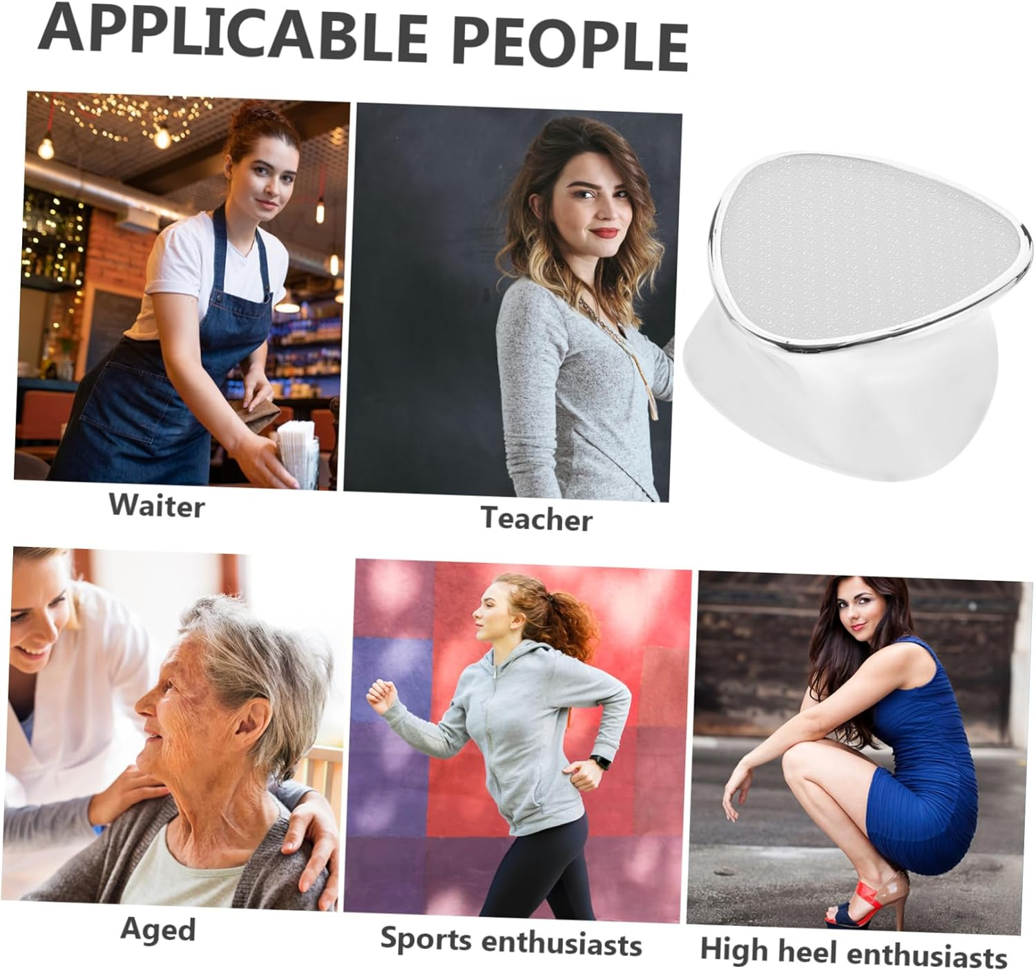 SHERCHPRY Dual Sided Foot Scrubber Pedicure Exfoliator Tool for Callus and Dead Skin Removal Abs Material Easy to Use Double Sided Design for Healthy Smooth Feet Care