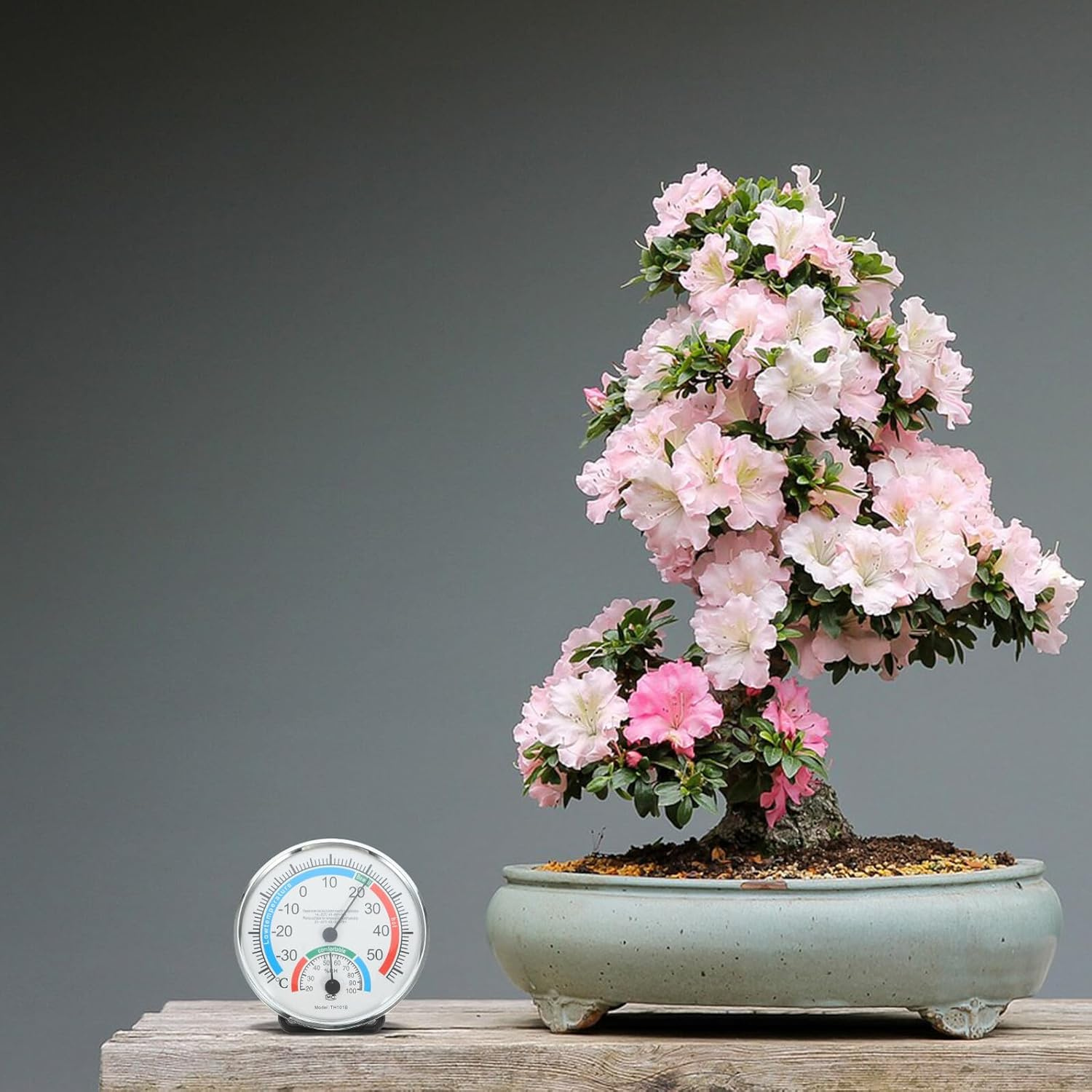 Luxshiny Indoor Outdoor Thermometer Hygrometer Abs Material Temperature Humidity Gauge for Home Patio Garden Moisture Monitoring image number 5