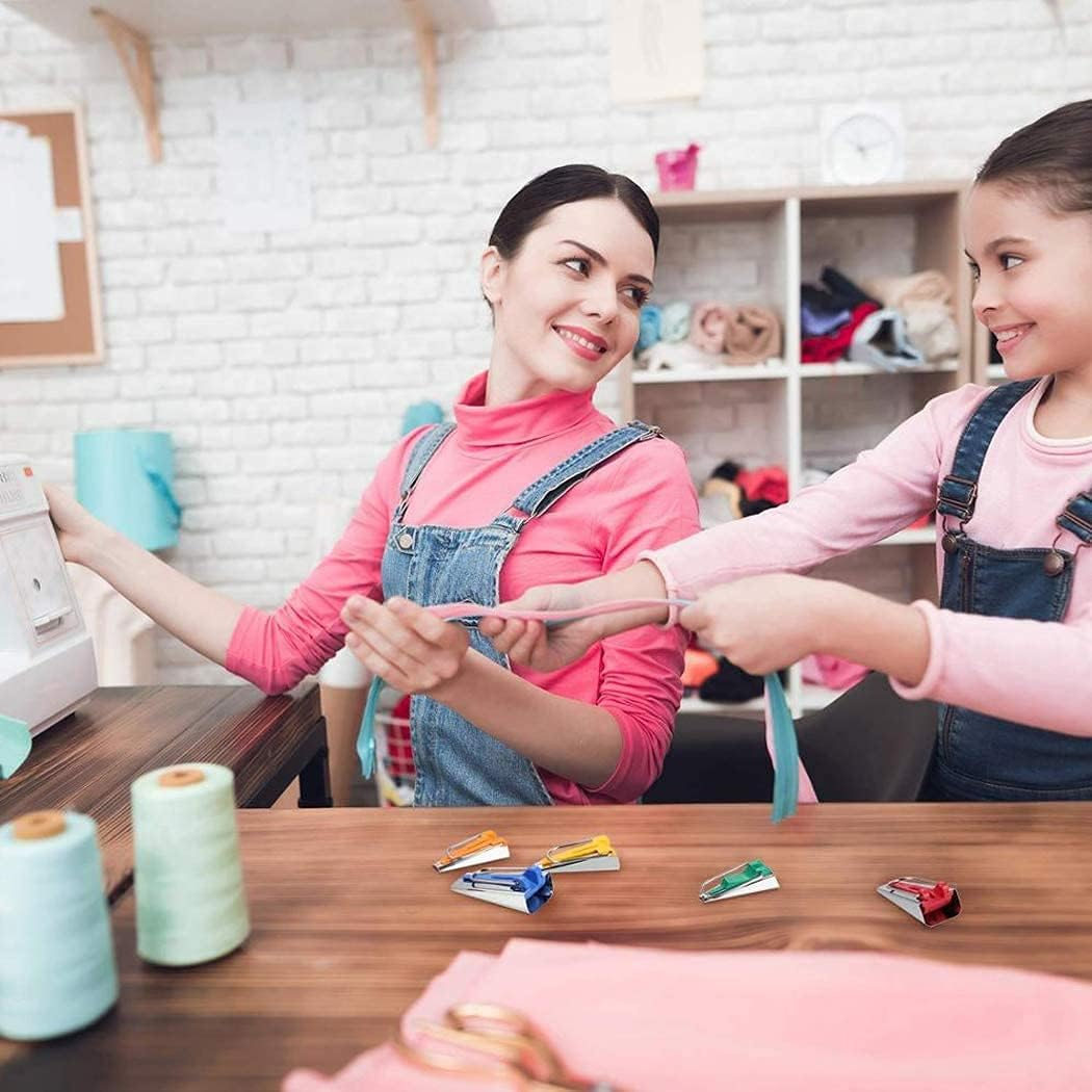 Bias Tape Makers Kit of 5 Sizes 1/4" 3/8" 1/2" 3/4" 1" DIY Quilting Tools Kit for Fabric Sewing and Quilting image number 5