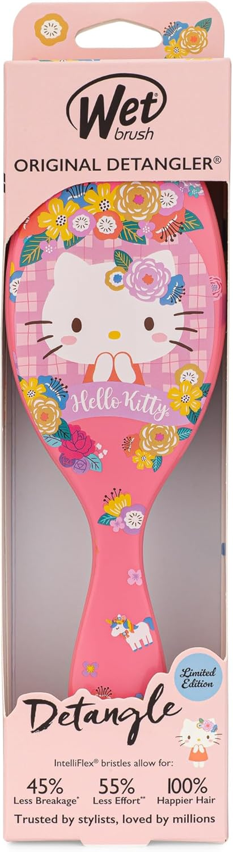 Wetbrush Hello Kitty & Friends - Hello Kitty Original Detangler Hairbrush for Girls & Women, Ages 3+, Pink, Effortlessly Detangles All Hair Types image number 4