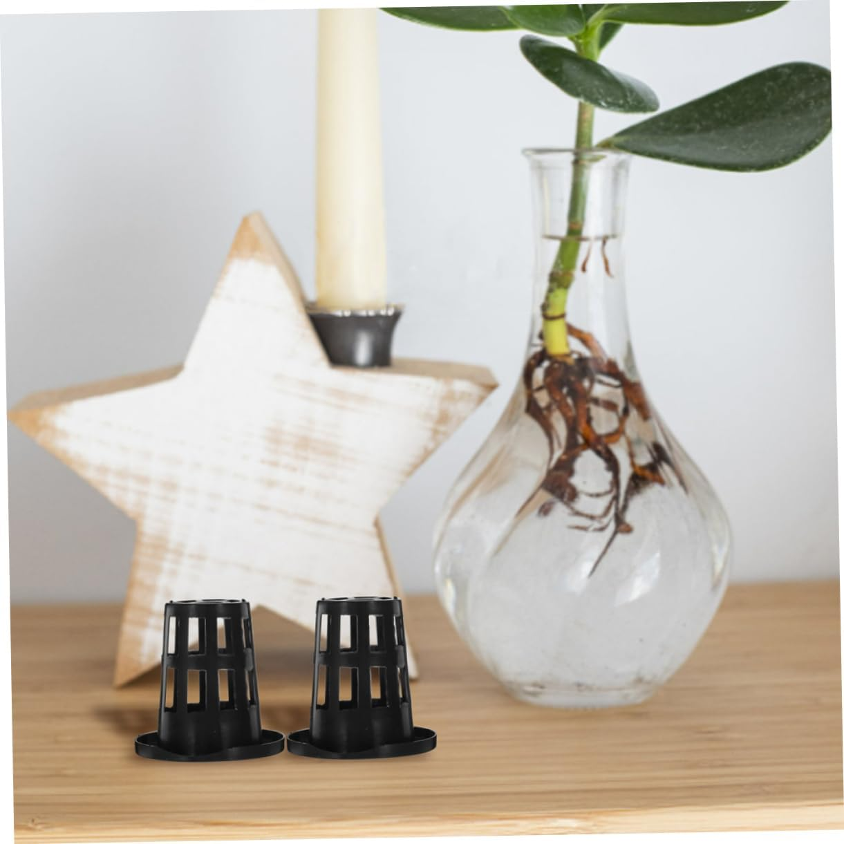 TOYZFRIENDY 50Pcs Root Control Planting Basket Plastic Hydroponic Pots Net Cups for Orchids Hydroponic Gardening System image number 4