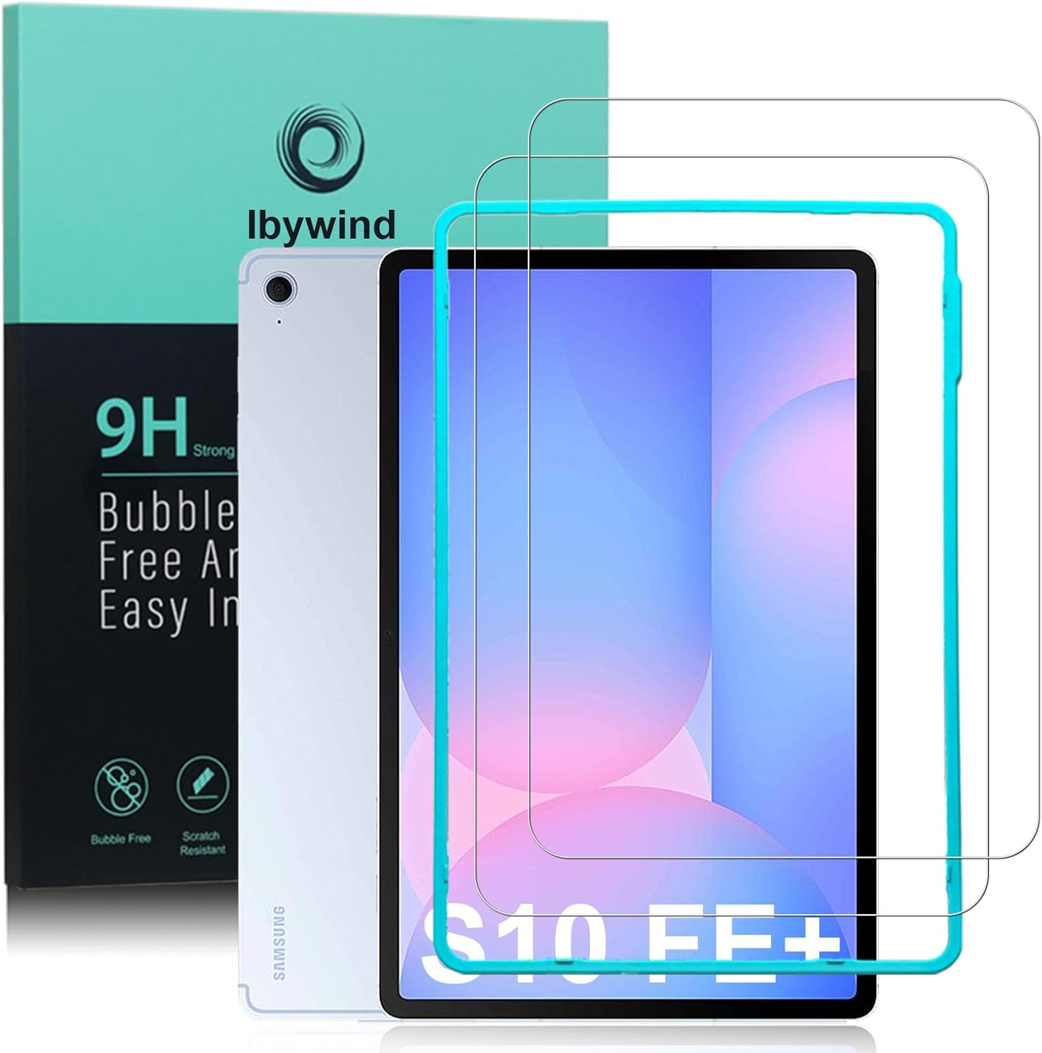 Ibywind for Samsung Galaxy Tab S10 FE+ 13.1" Screen Protector,With 2Pcs Tempered Glass,[Fingerprint Reader,Easy to Install] image number 1