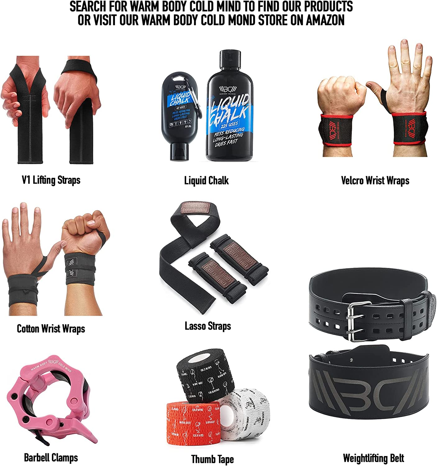 WARM BODY COLD MIND Lasso Lifting Straps with 3 Mm/6 Mm Neoprene - Tested at 350 Kg - Lifting Straps for Strength Training, Fitness Bodybuilding, Wrist Wraps, Weightlifting Crossfit, Gym, Deadlift image number 6