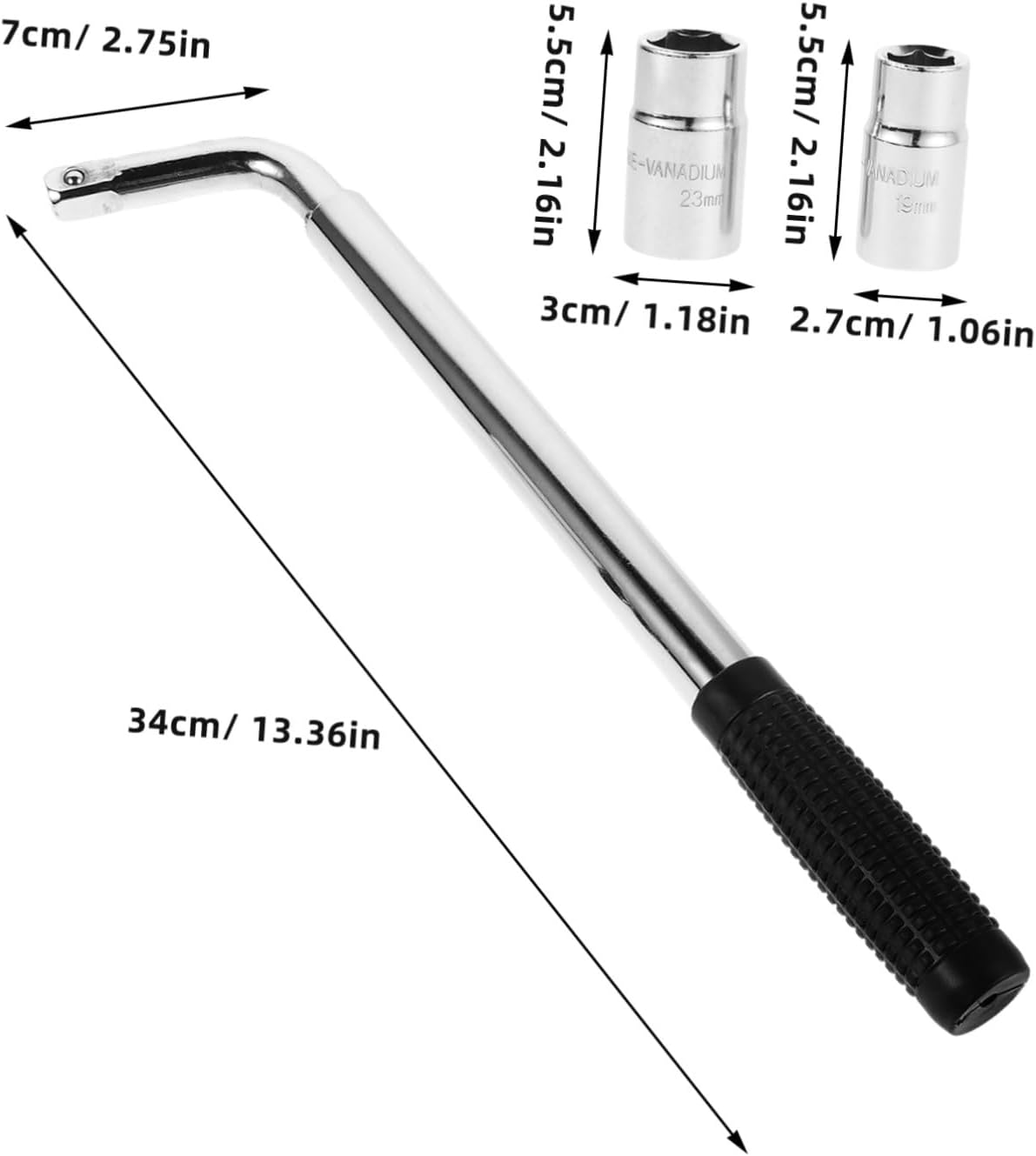 TIDTALEO Jack Ratchet Wrench Scissor Jack Tire Wheel Repair Tool Automotive Tool Kit for Car and Truck image number 6