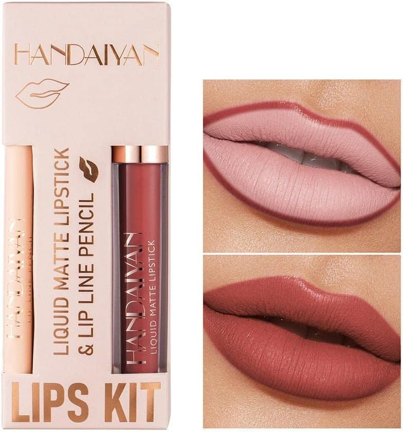 Matte Nude Brown Lipliner Pencil Lipsticks 12 Colors Tool Kit Lip Red Makeup F0J1 Lipgloss Non-Sticky Velvet Sexy Waterp image number 6