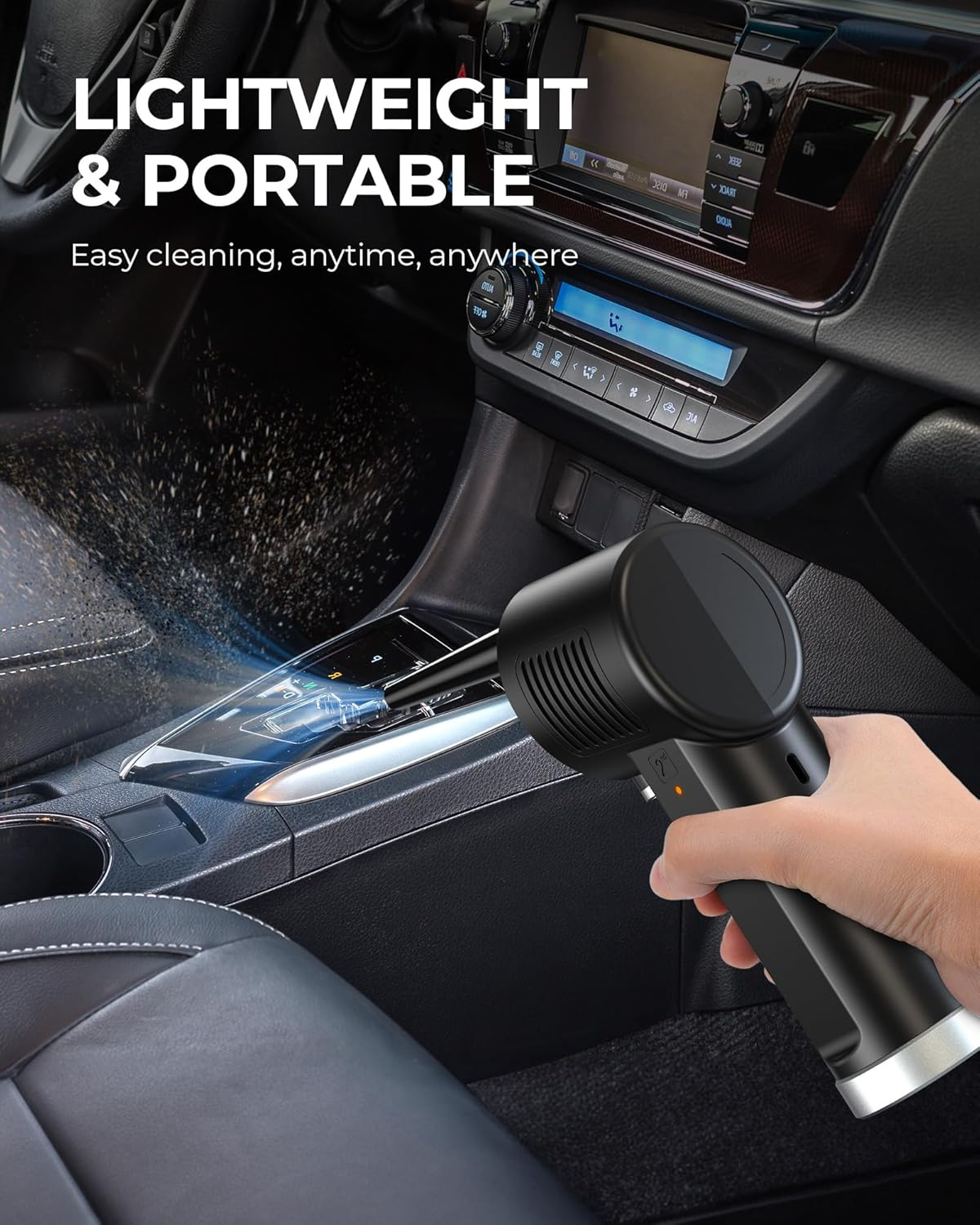 Koonie Cordless Air Duster, Battery Operated Computer Cleaning Duster, Portable Replaces Compressed Air Cans, 8000Mah 10W Fast Charging Air Blower, No Gas for Computer Keyboard, Car, Pet House image number 2