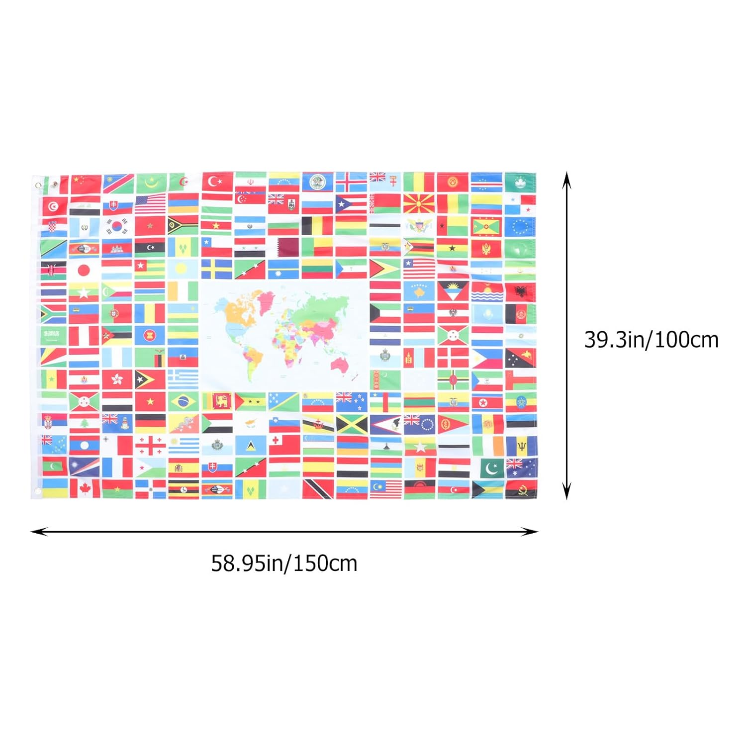 Alipis Flag Hanging National Banner Flag Banner Decoration National Flag Banner Decorative World Flag Banners Backdrop World Flag Banner Wall Decor Large World Flag Banner image number 3