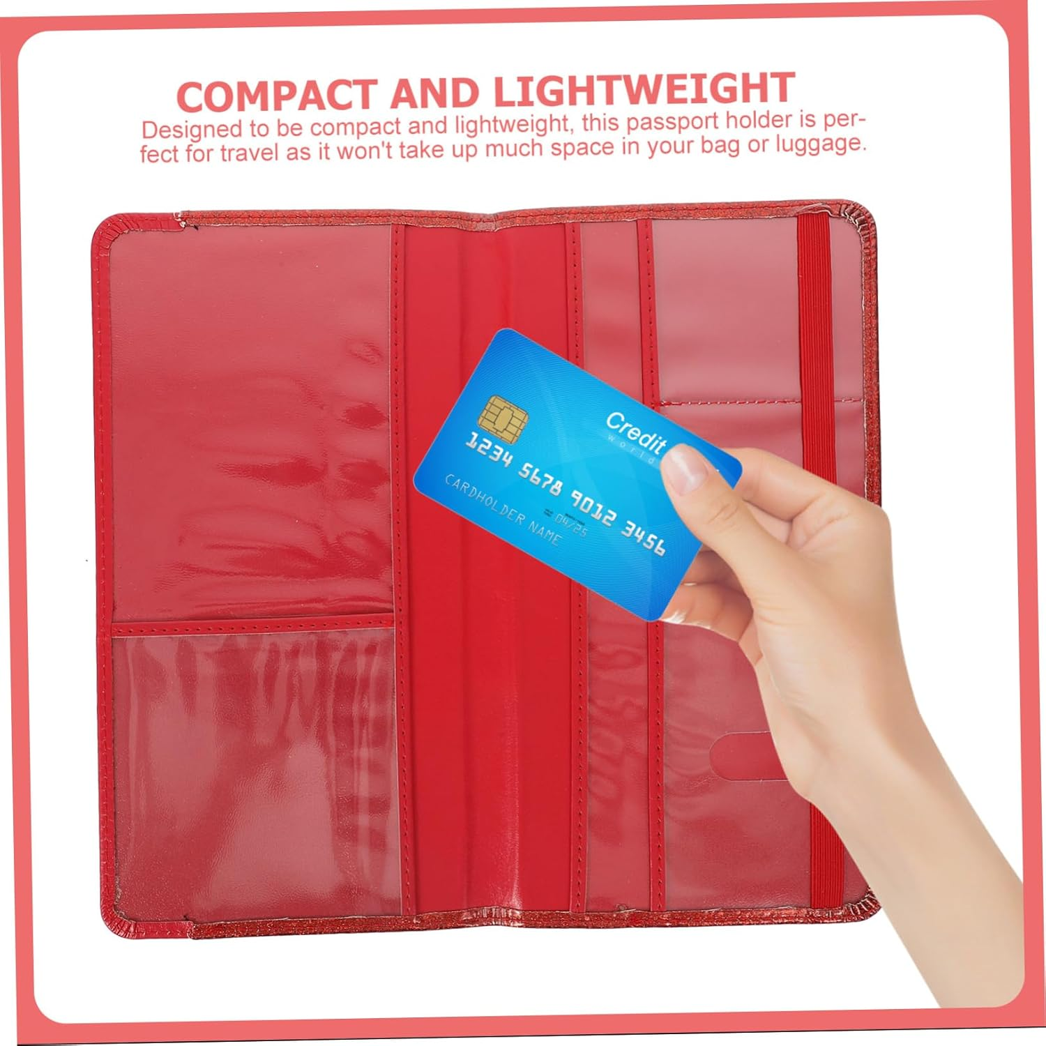 Beavorty RFID Passport Wallet Card Holder Pu Leather Travel Protector for Passports Cards Insurance Registration Documents image number 6