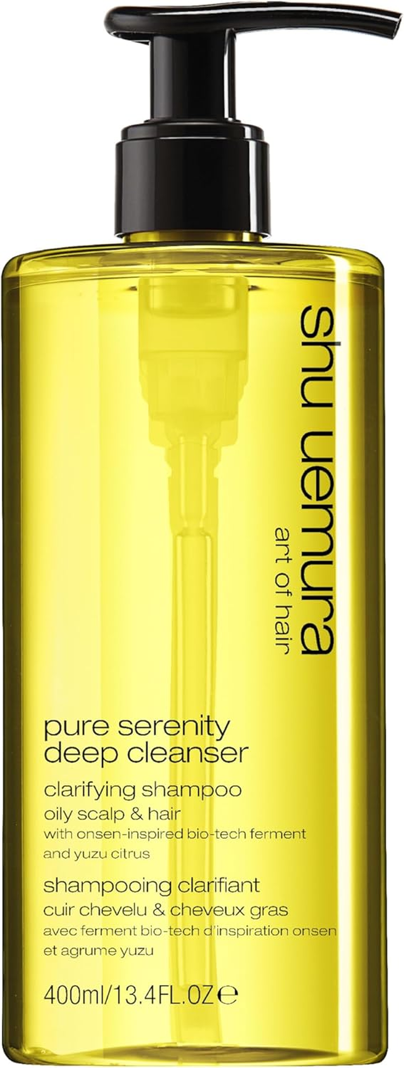 Shu Uemura Pure Serenity Deep Cleanser, Clarifying Shampoo for Oily Scalp and Oily Hair, with Japanese Yuzu Lemons, Removes Dirt Particles from the Scalp, 400 Ml image number 1