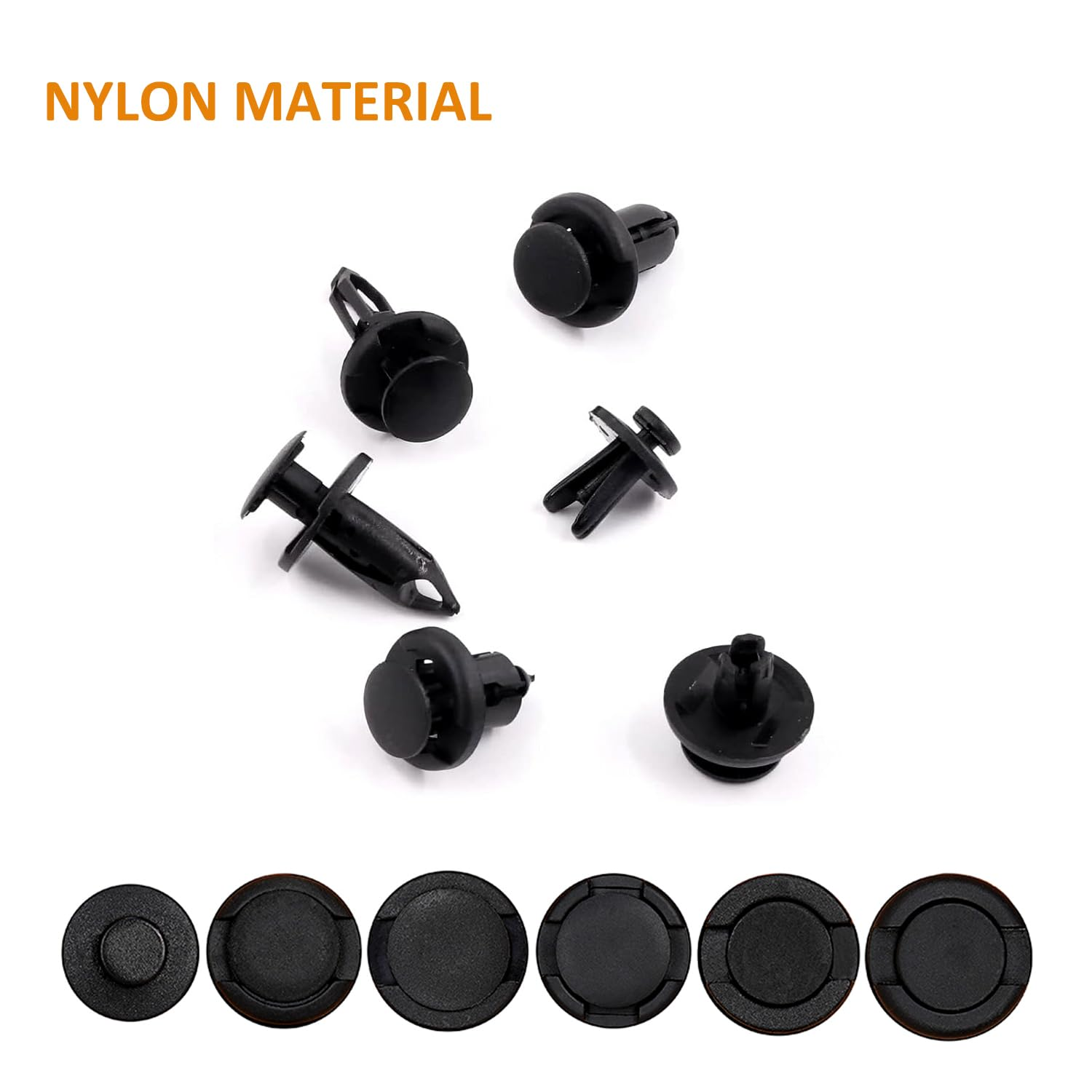 102PCS Retainer Clips Push Type Fasteners 6.3Mm 8Mm 9Mm 10Mm - Expansion Screws Replacement Kit with Remover Tool Bumper Push Rivet Clips image number 2