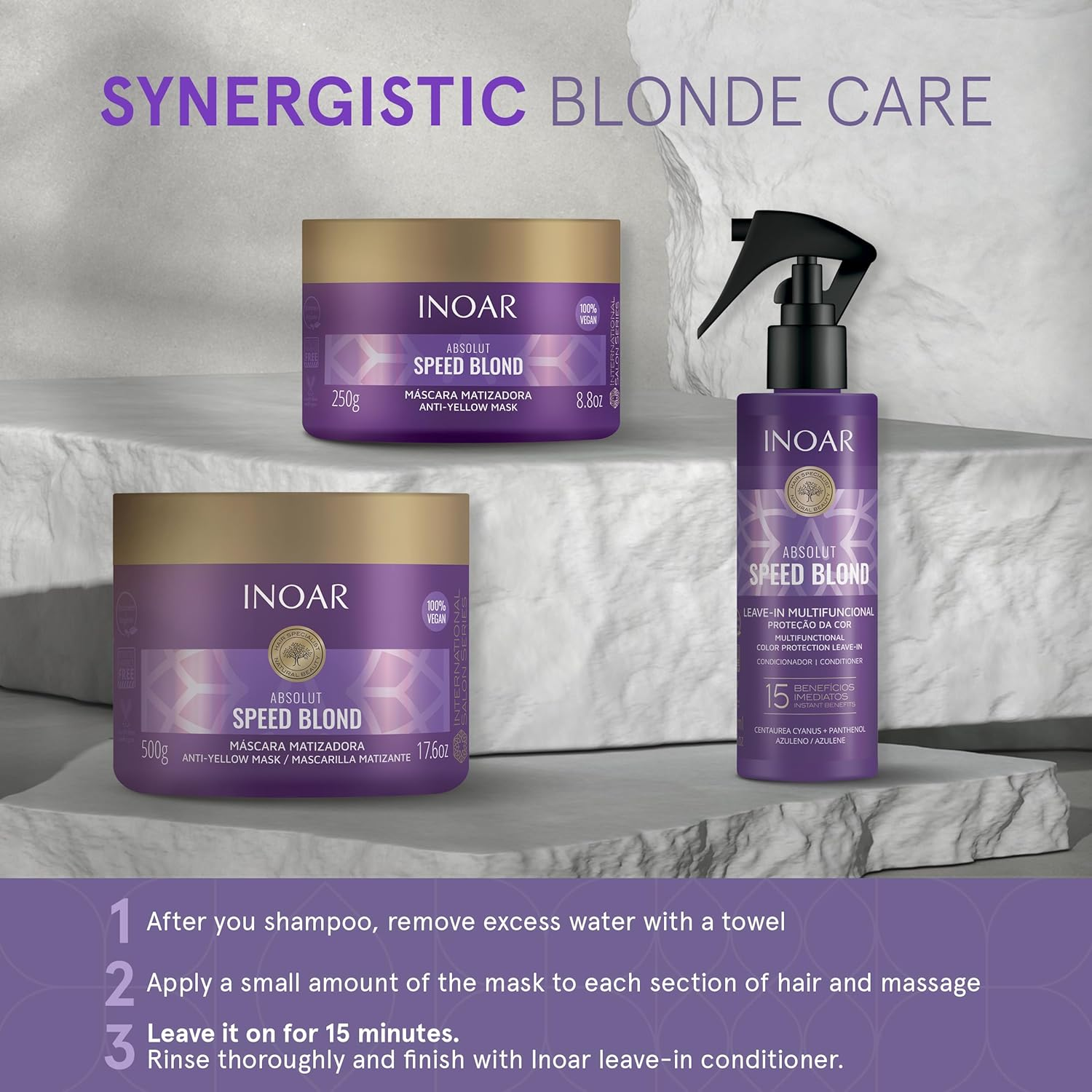 Inoar Speed Blond Hair Mask 8.8Oz/250G