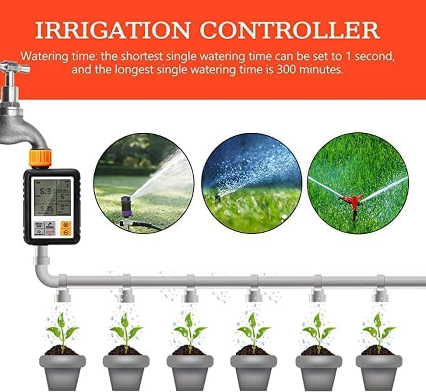 Digital Water Timer, Sprinkler Timer Programmable, Garden Hose Timers for Watering Large LCD Display, Manual Irrigation Mode, IP65 Waterproof Lawn Patio Farm image number 5