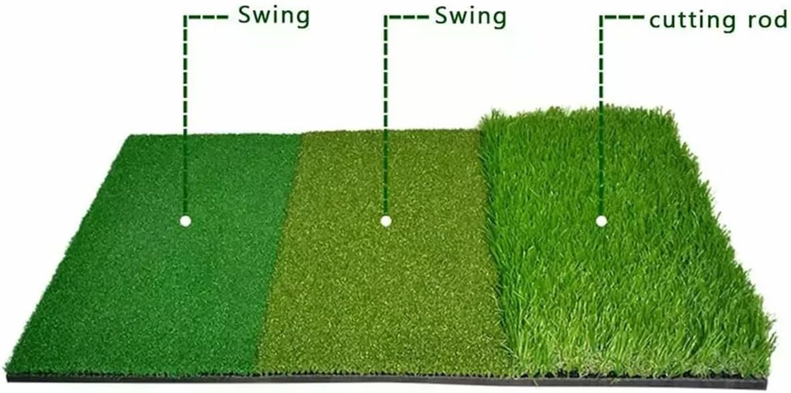 AIMALL 3-In-1 Golf Hitting Mat - Portable Driving Range Practice Aid | Indoor & Outdoor Use, Tri-Fold Design 24.8" X 16.1" (8.3" X 16.1" Folded) image number 4