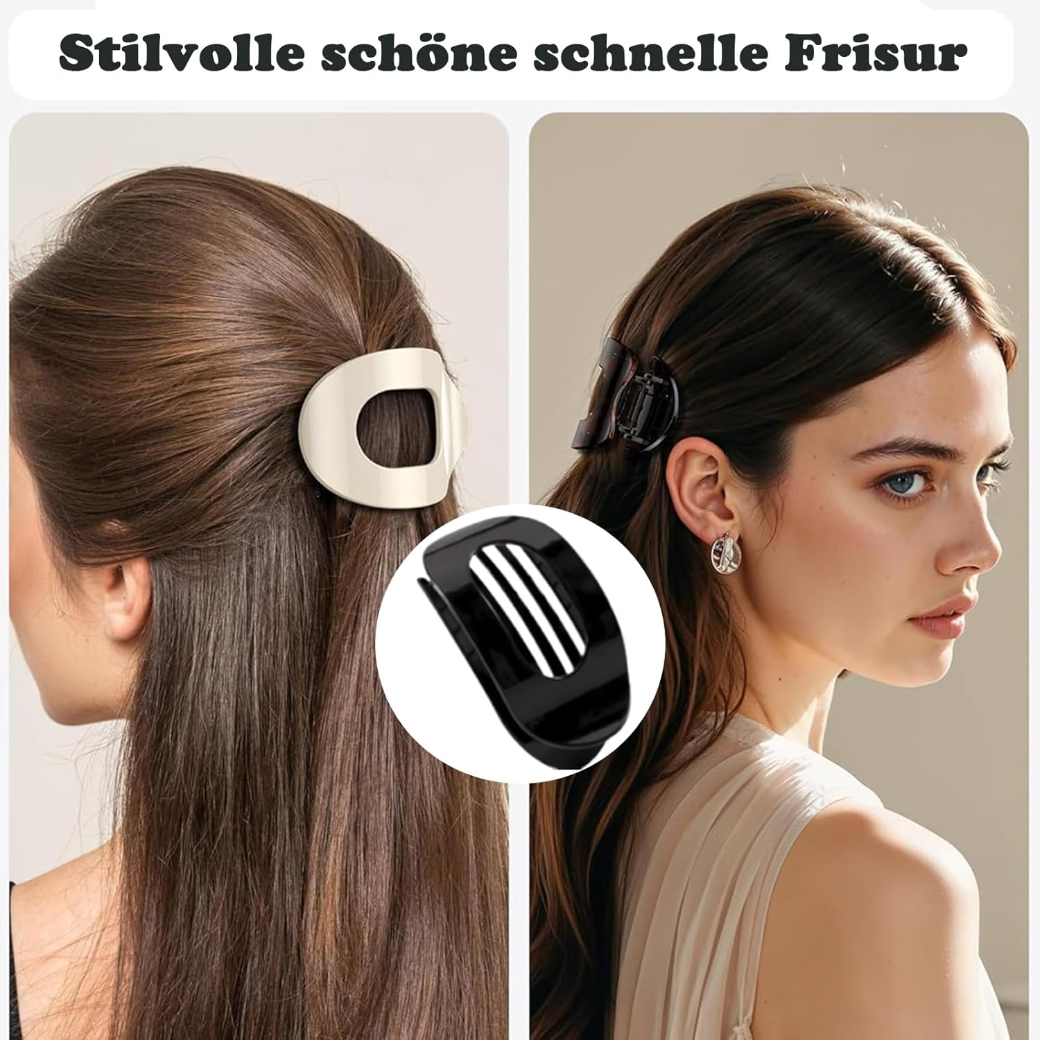 Set of 6 Flat Hair Clips, Flat Hair Clips, Flat Hair Clips, Flat Hair Clips, Women'S Elegant Hair Clips for Everyday, Party and Styling, Gift for Women (6 Colours)