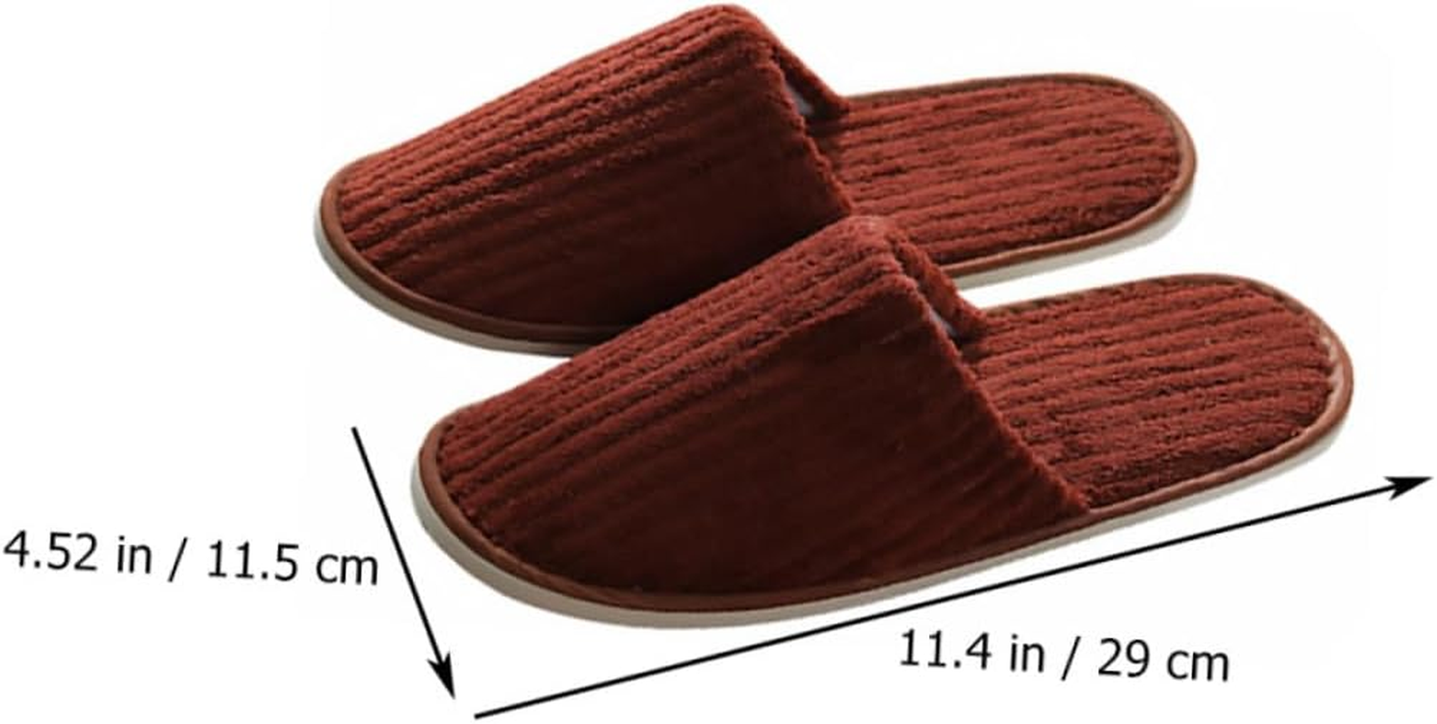 OHPHCALL Thick Cotton Slippers for Home Non-Woven Guest Footwear Warm Breathable image number 5