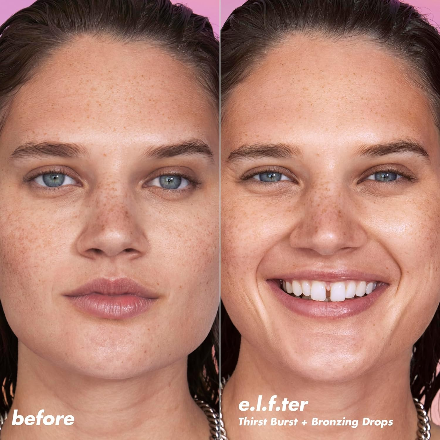 E.L.F. SKIN Hottest Duo: Holy Hydration Thirst Burst & Bronzing Drops Skincare Set, Vegan & Cruelty-Free image number 2