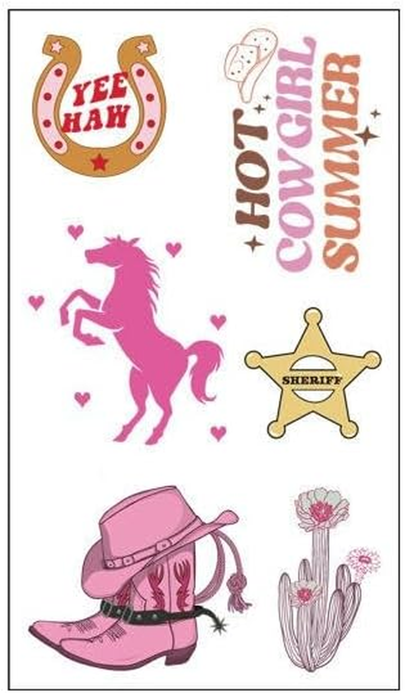 Cowboy Tattoo Stickers Cartoon Tattoo Stickers Cute Face Stickers Temporary Stickers image number 3