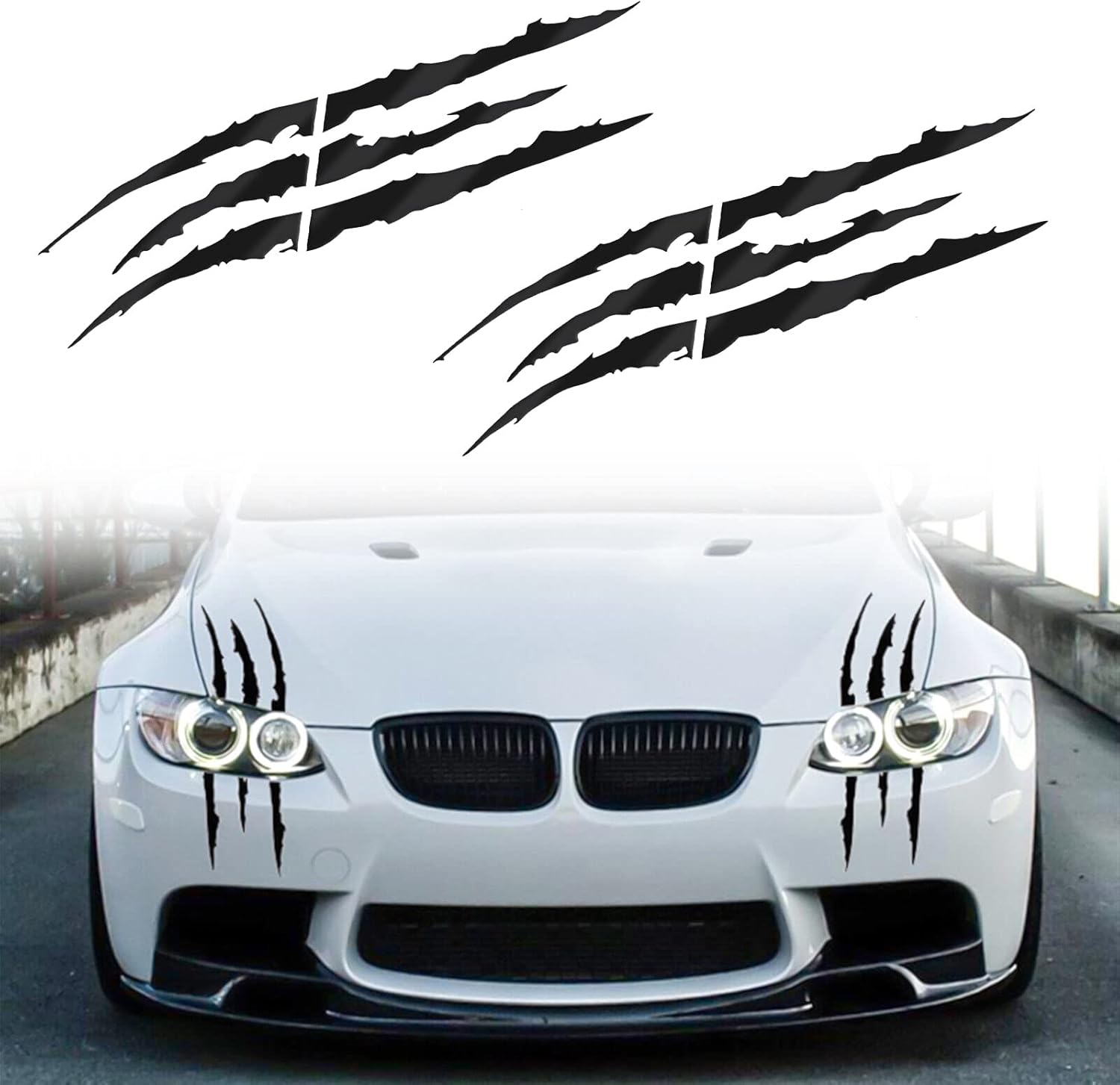 Claw Marks Decal Sticker Car Styling Car Decal Funny Window Bumper Decal Sticker Suitable for Cars, Trucks 2Pcs (Black) image number 5