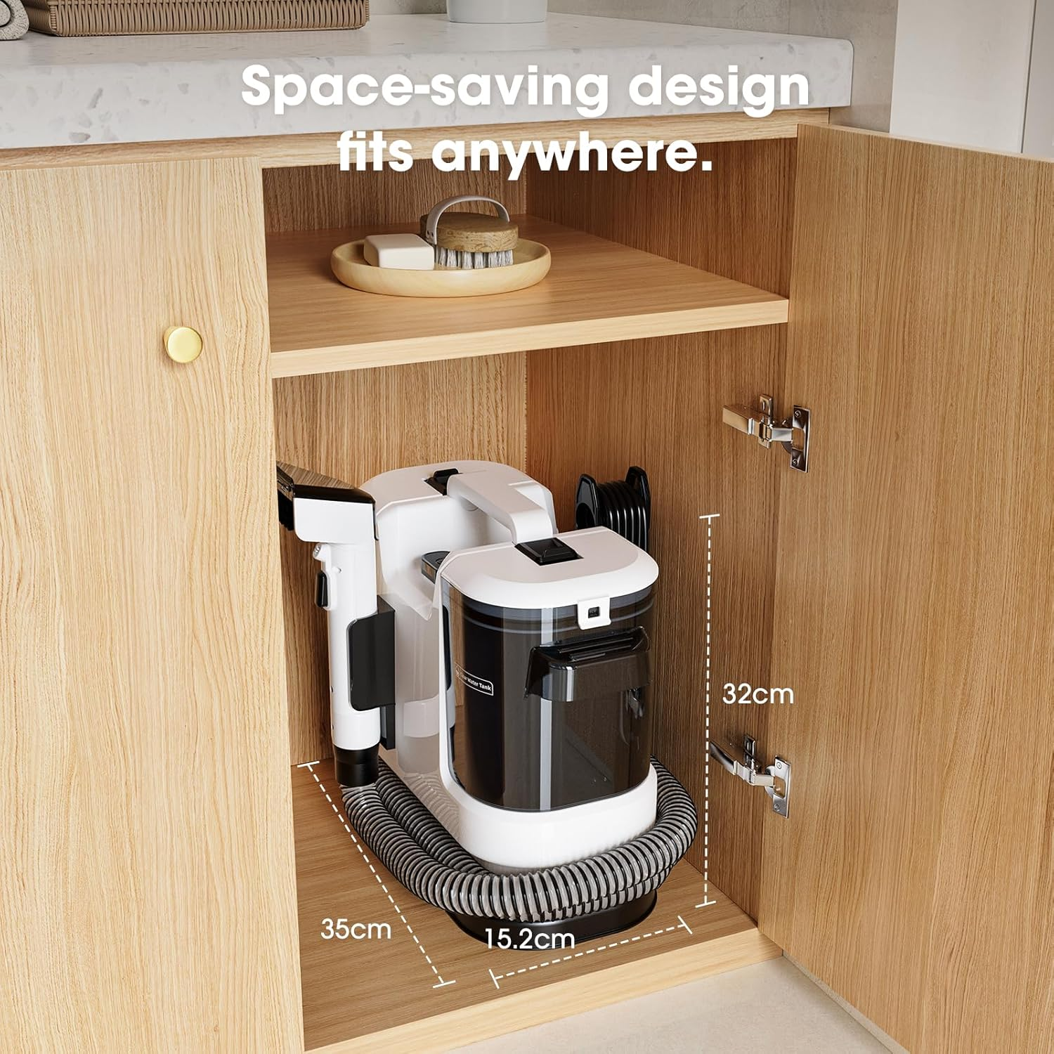 Carpet Spot Cleaner 450W Motor - 13.5Kpa Suction Upholstery Cleaner Machine, Handheld Portable Carpet Cleaner with Self-Cleaning Deep Cleaning for Pet Stain, Couch, Area Rug and Car image number 5