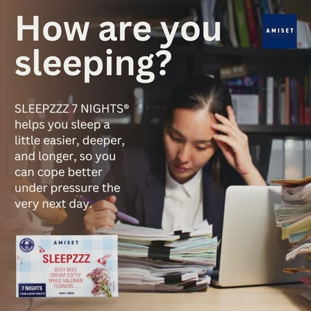 SLEEPZZZ &reg; Melatonin Free Sleep Supplement, 35 Tablets (5-Pack) - Magnesium Glycinate Alternative, Melatonin Gummies Alternative, Sleep Aid with Valerian, Hop and Gentian, Sleep Tablets for Adults image number 2