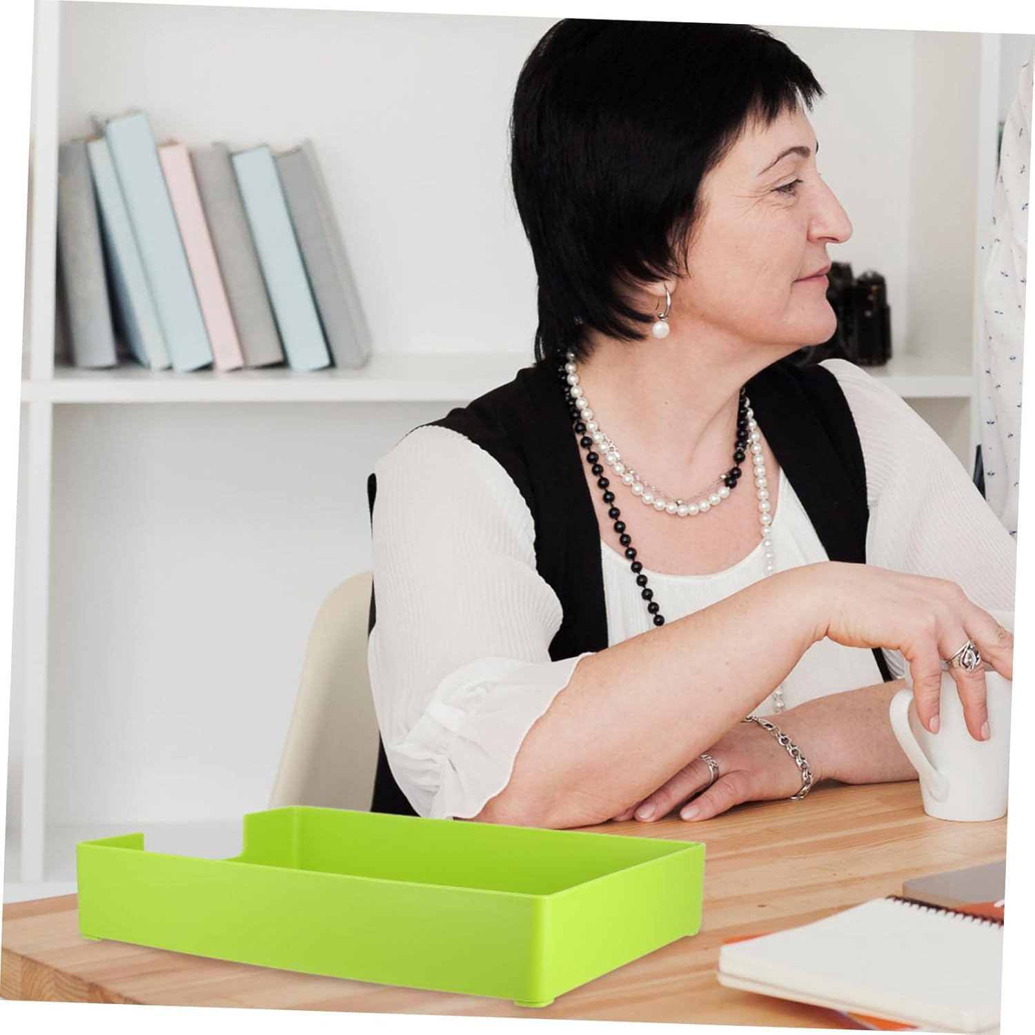 Sewroro Multipurpose Office Desk Paper Tray Organizer File Tray Desk Accessories Organizers Desktop Storage Box image number 1